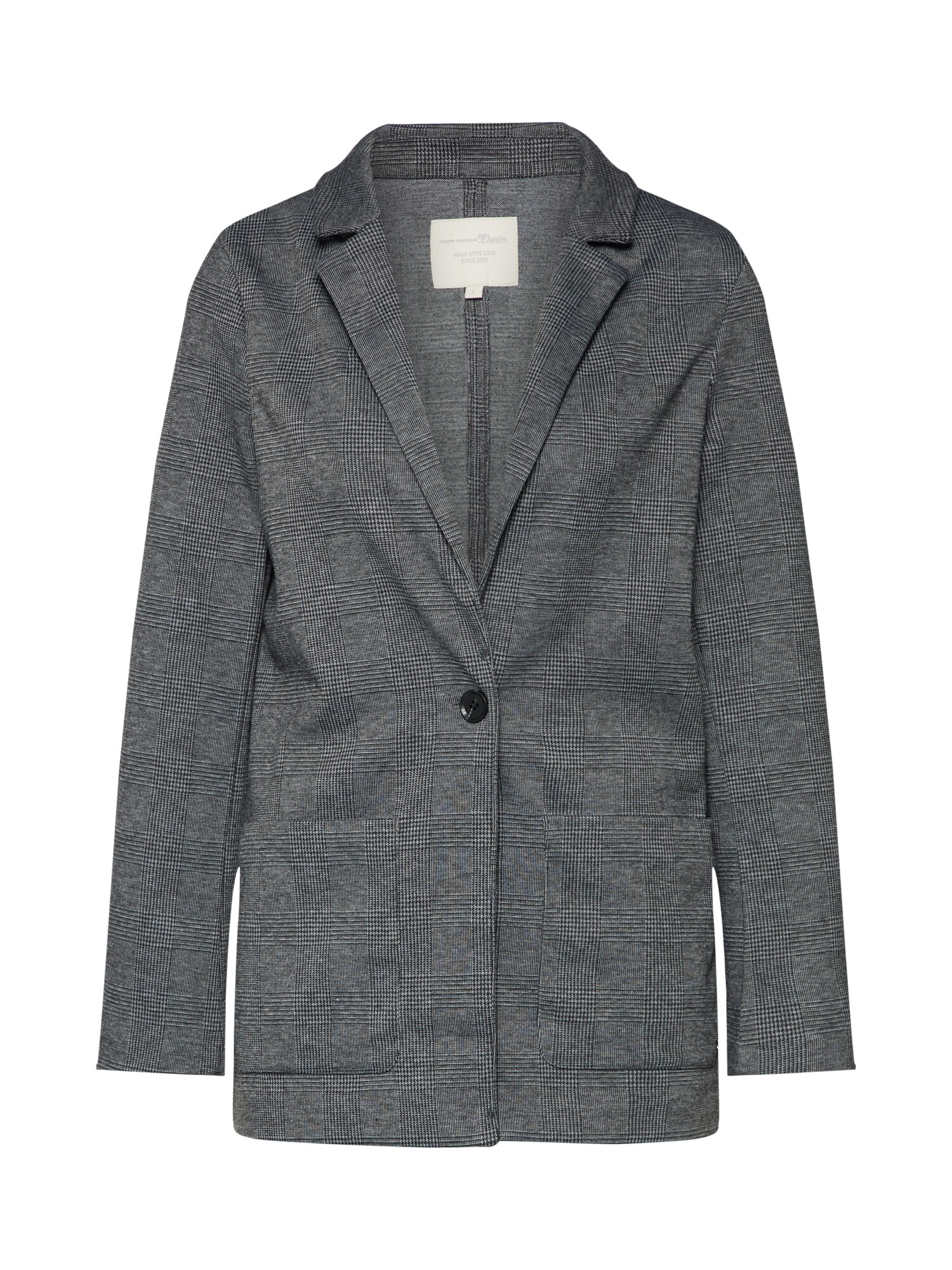 Tom Tailor Denim Dames Blazers Grijs Basaltgrijs tom tailor denim kopen in de aanbieding