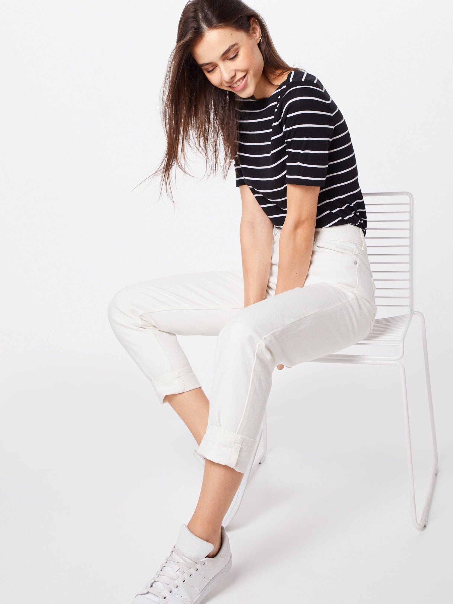 Lauren Ralph Lauren Camiseta 'Judy'  negro / blanco – imagen 4