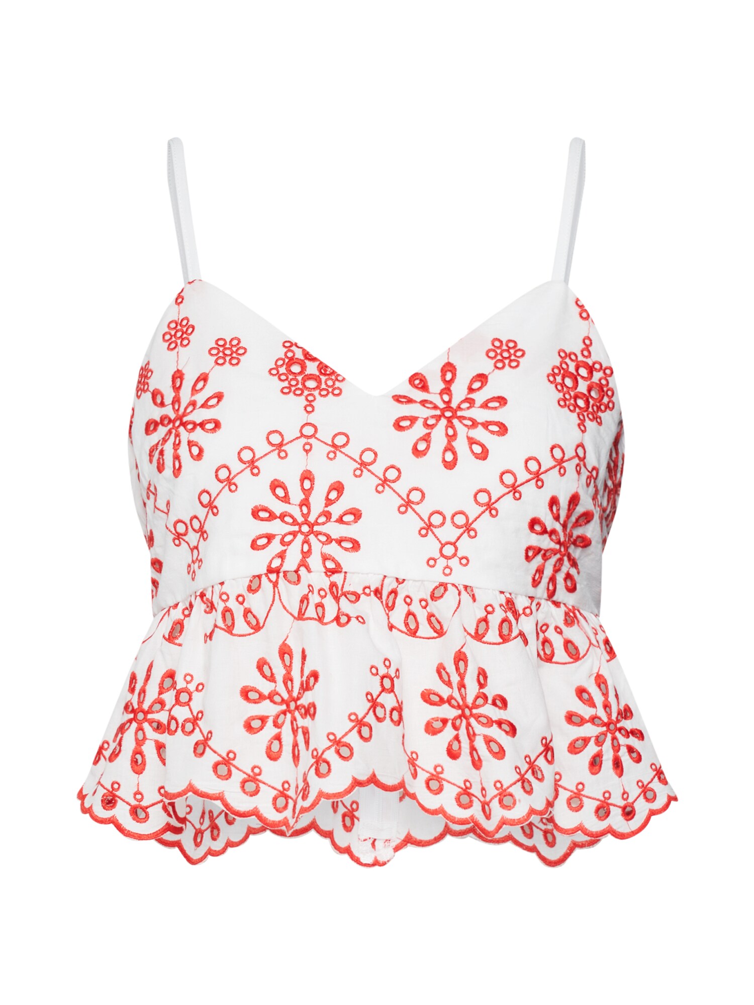 Missguided Palaidinė be rankovių  balta / raudona