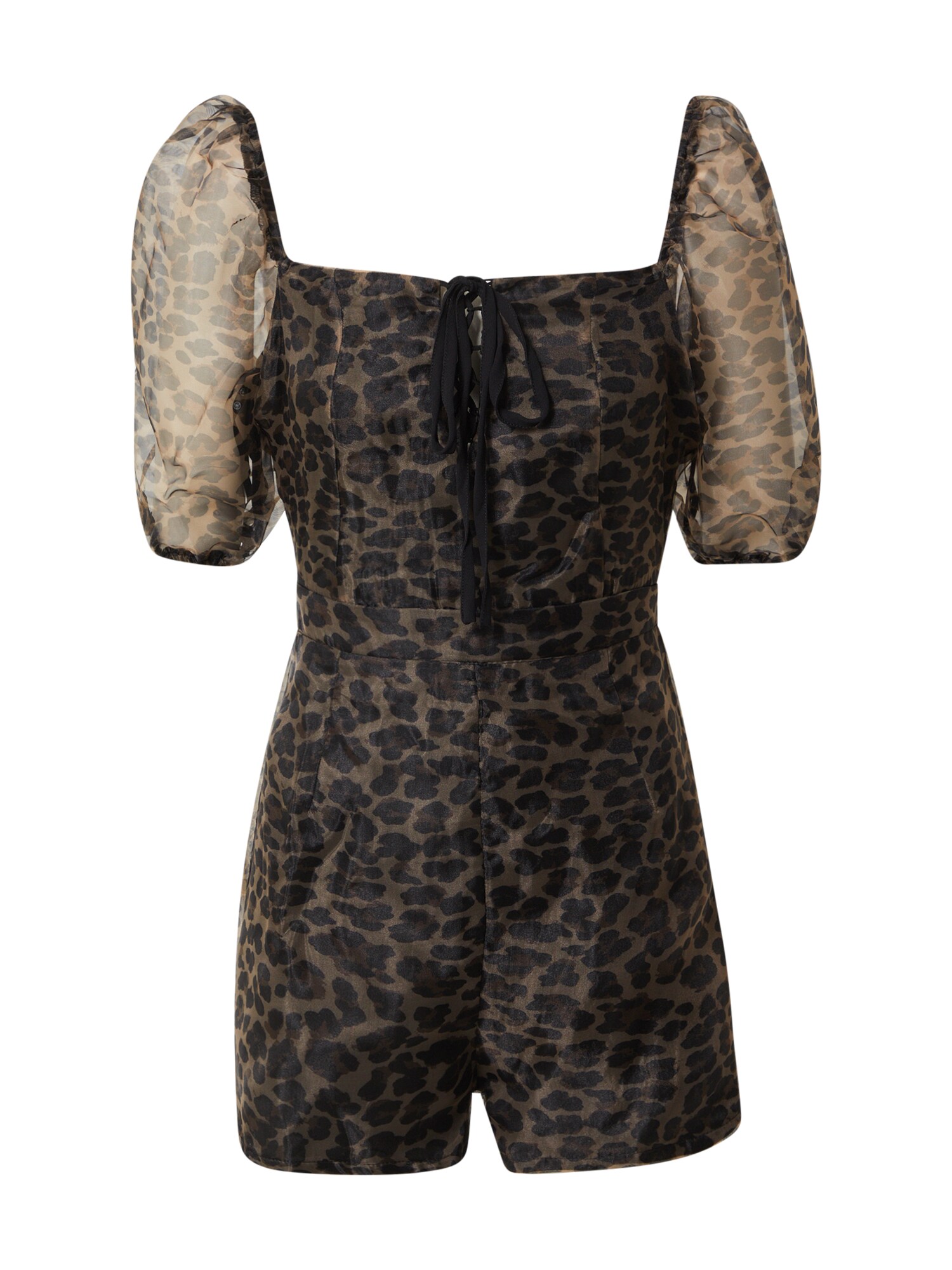 Missguided Kombinezono tipo kostiumas 'Organza'  tamsiai ruda