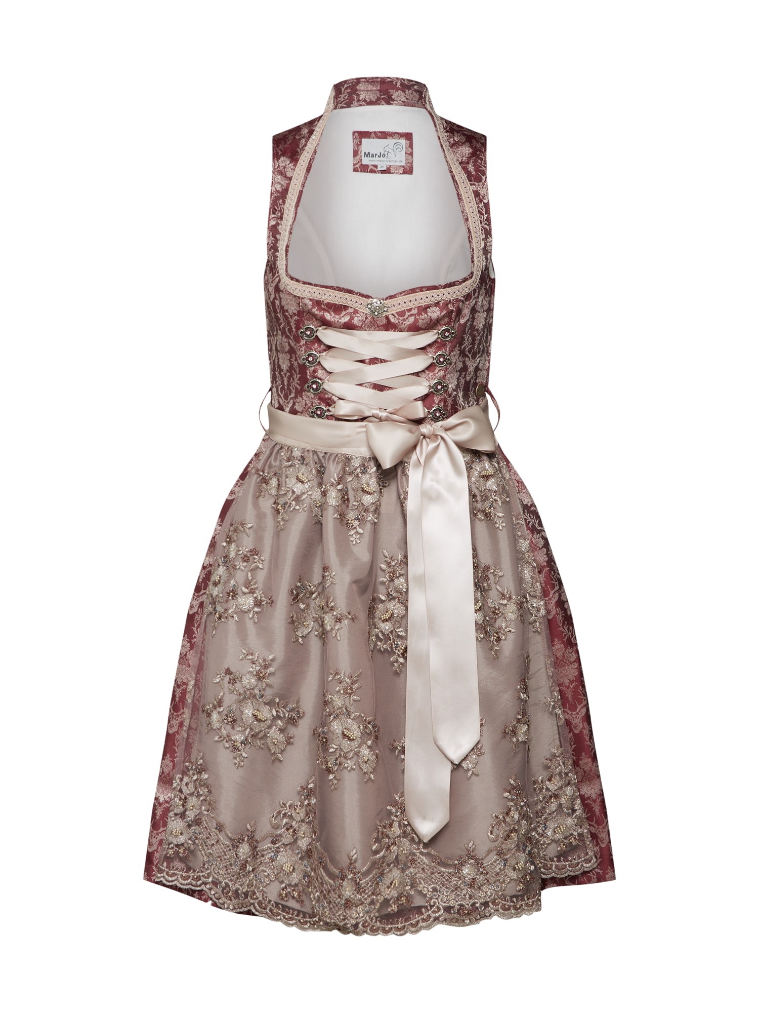 Marjo Dames Dirndl Grada Rosa Bordeaux marjo kopen in de aanbieding