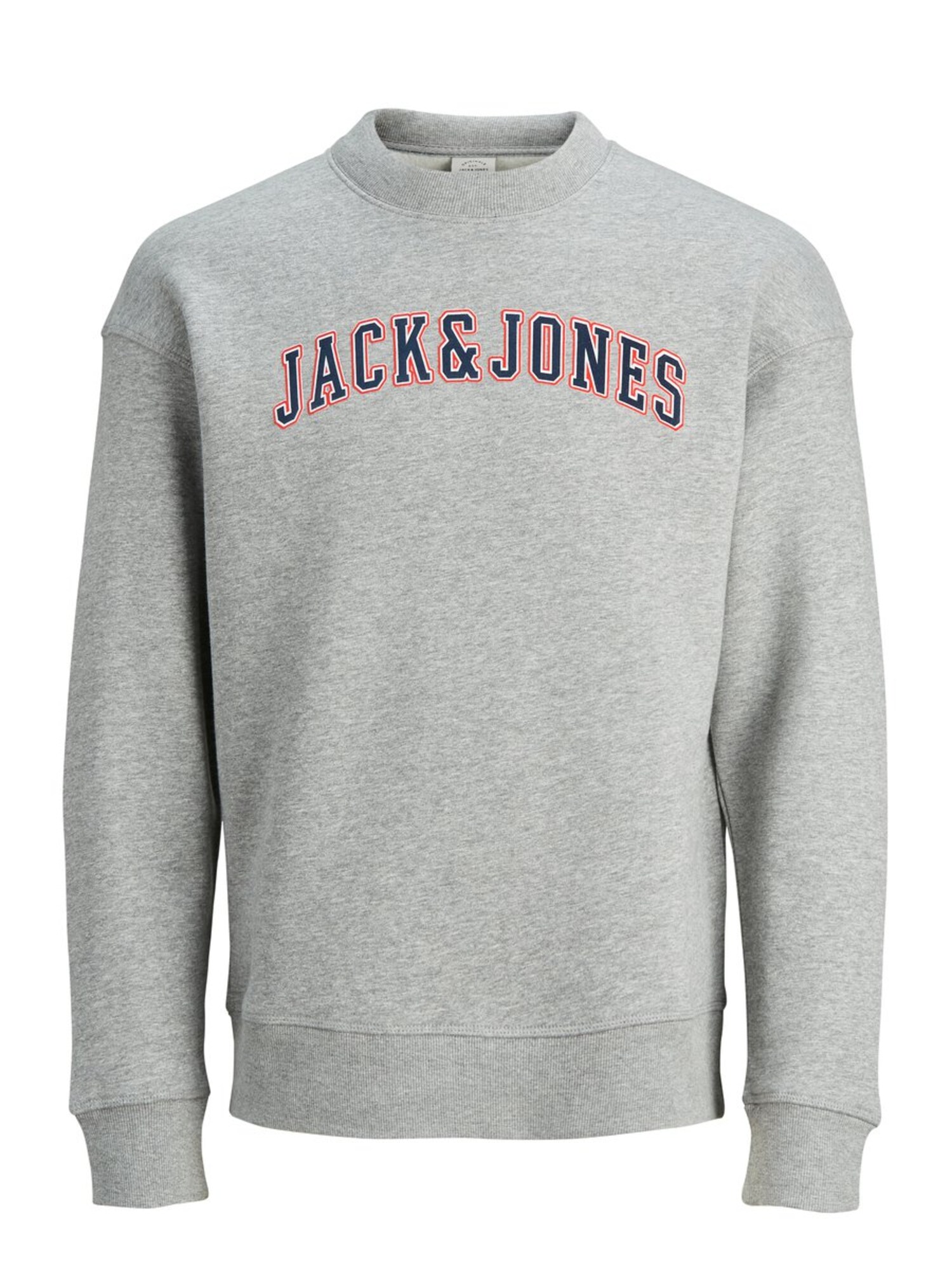 JACK & JONES Sweatshirt navy / graumeliert / rot / weiß