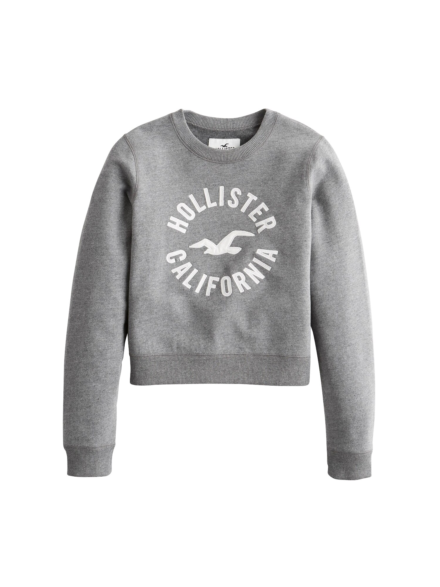 Hollister Dames Sweatshirt Sb19 Dtc Timeless Logo Crew Grijs Gemeleerd hollister kopen in de aanbieding