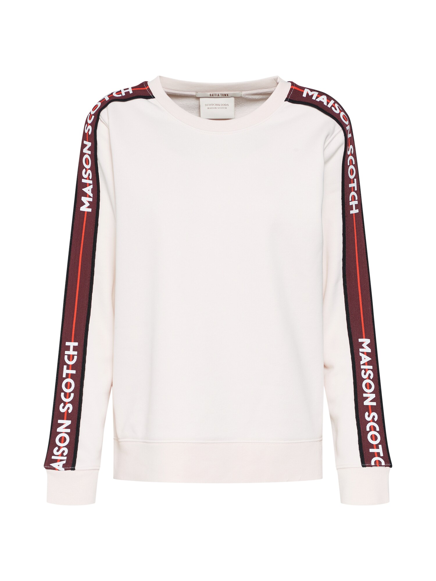 Scotch Soda Dames Sweatshirt Creme Bourgogne scotch soda kopen in de aanbieding