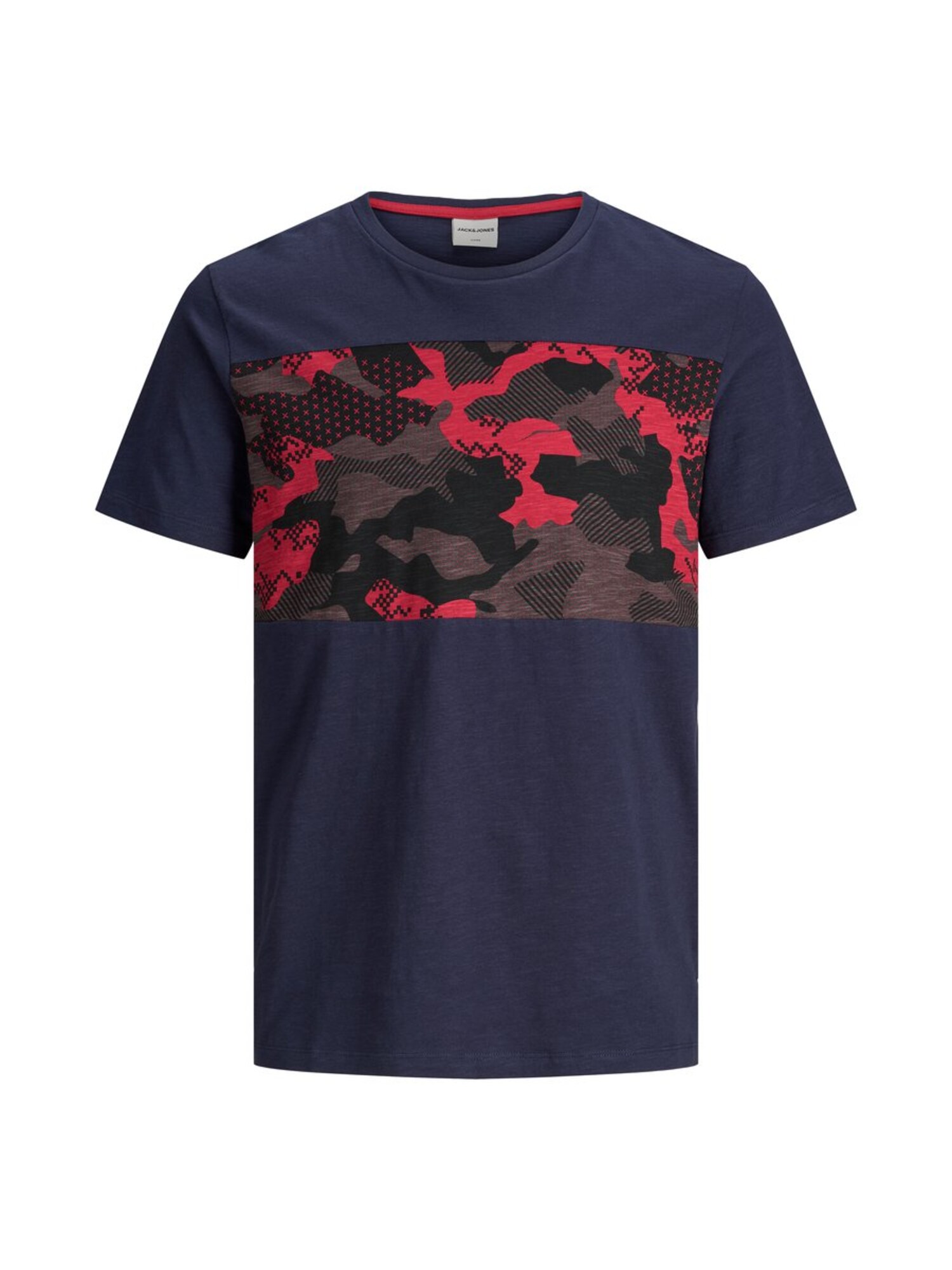 Jack And Jones Heren Shirt Kobaltblauw Rood jack and jones kopen in de aanbieding