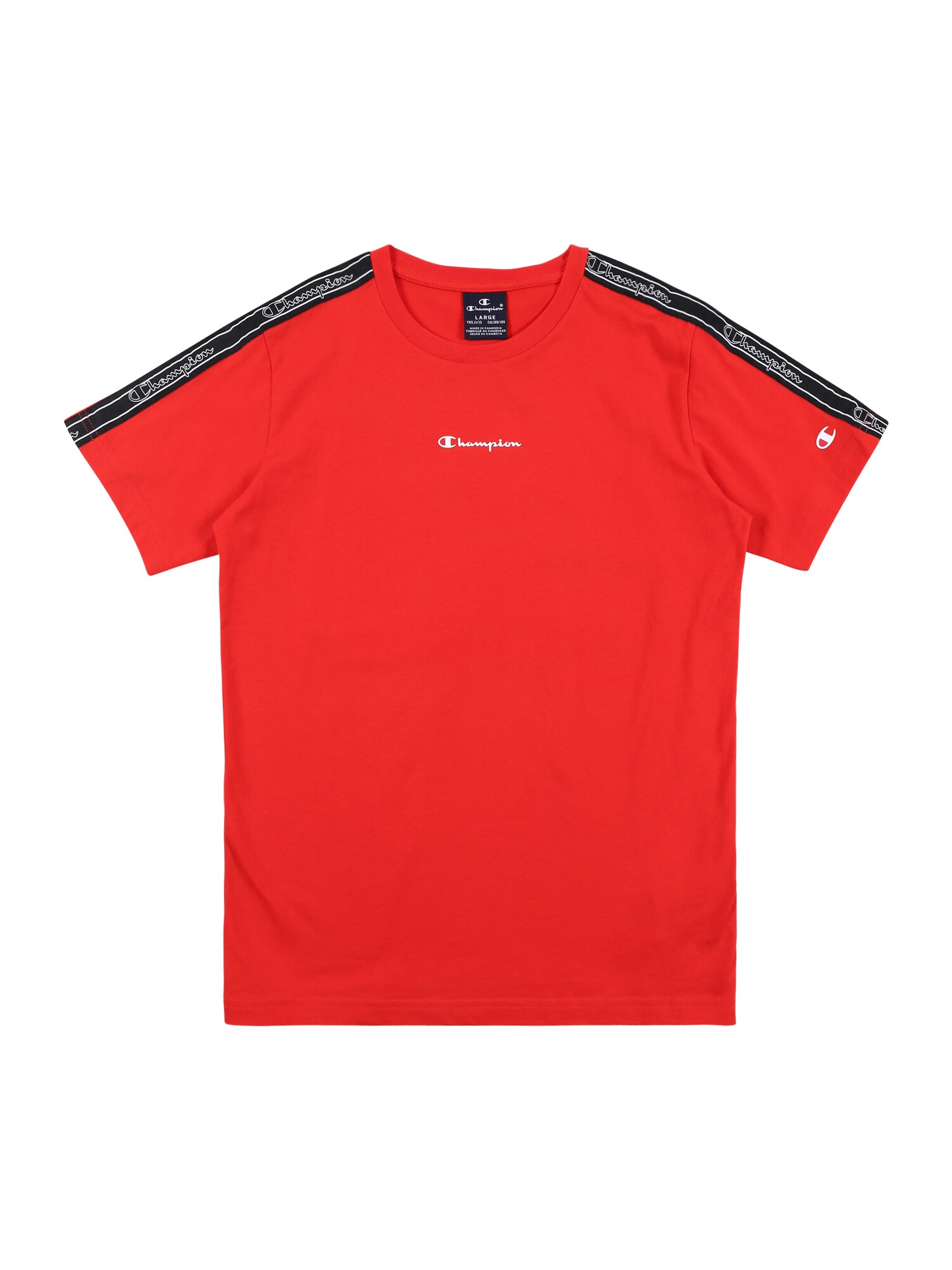 Champion Authentic Athletic Apparel Marškinėliai  raudona / juoda
