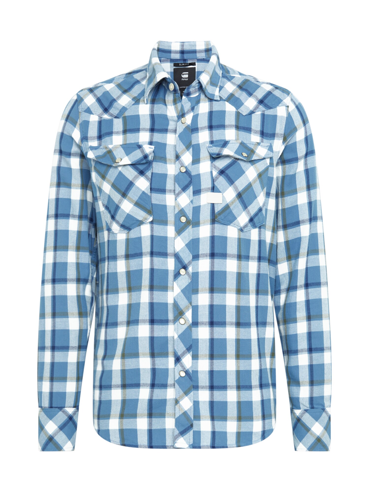 G-Star RAW Dalykiniai marškiniai '3301'  šviesiai mėlyna / balta