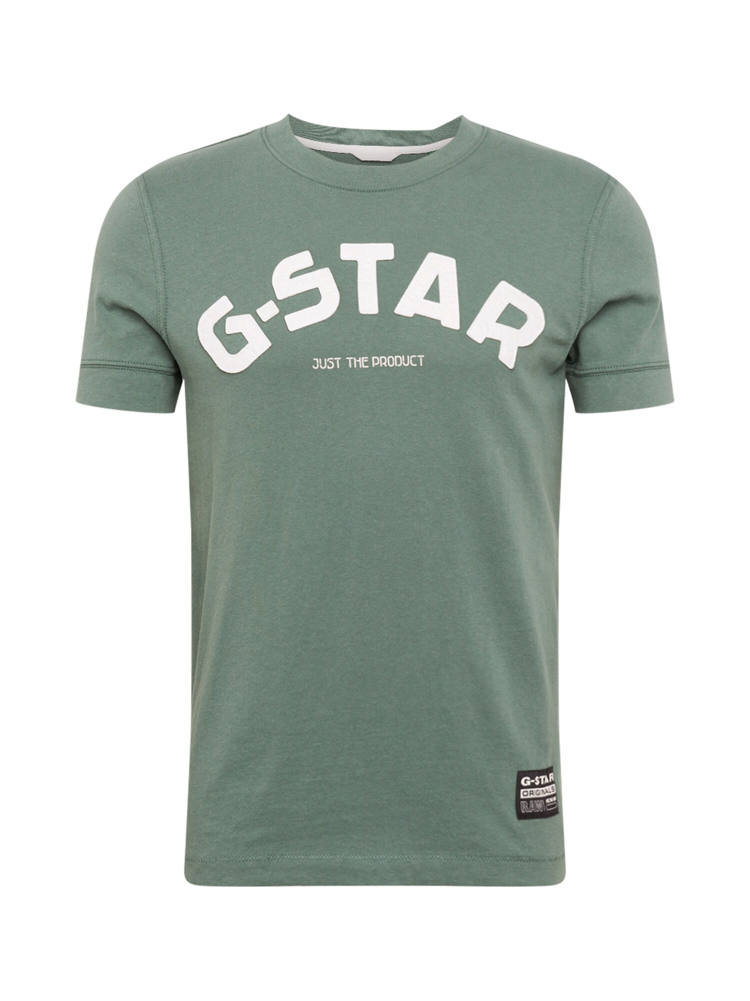 G-Star RAW Marškinėliai  žalia / balta