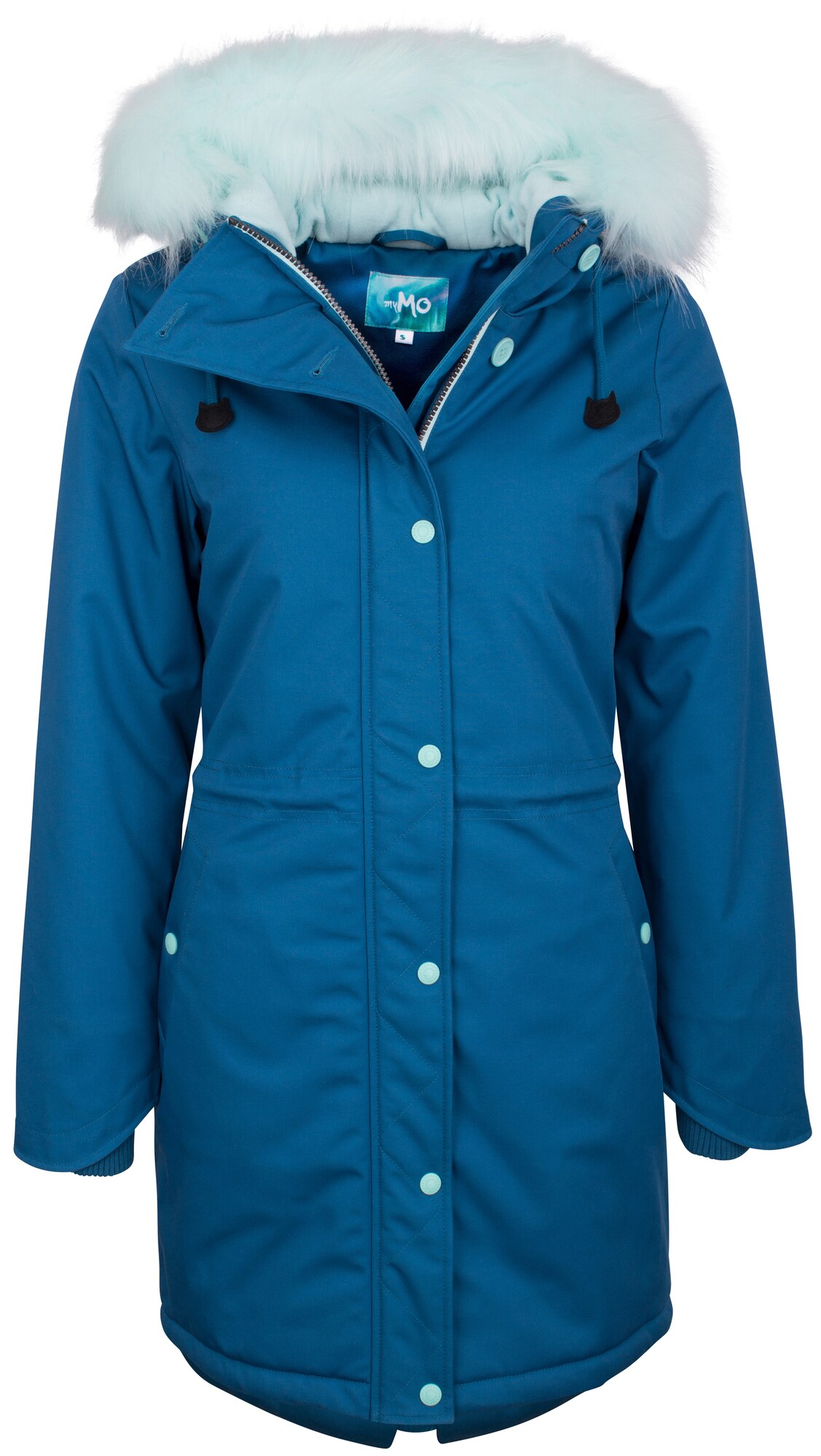 Mymo Dames Winterparka Turquoise mymo kopen in de aanbieding