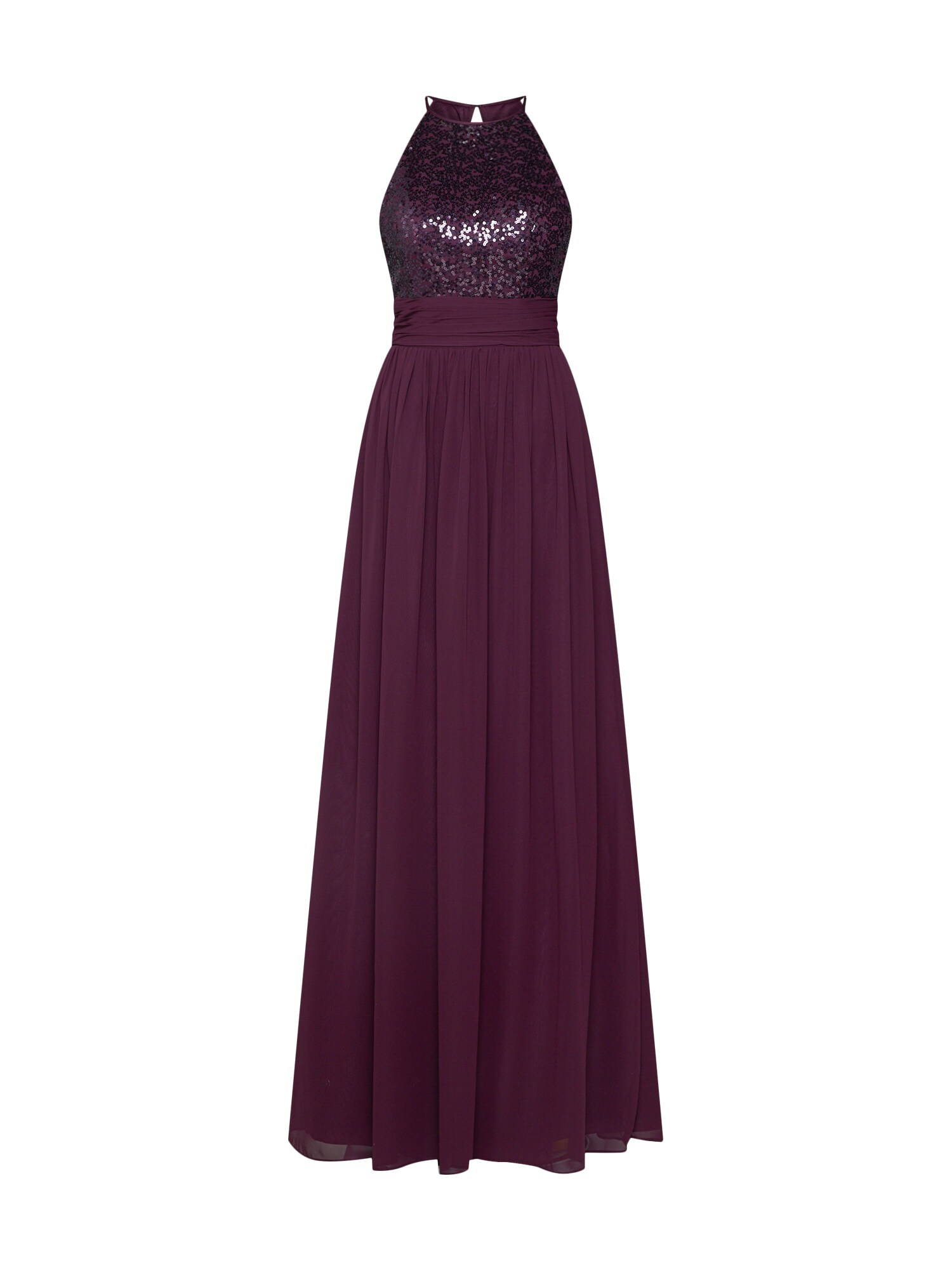STAR NIGHT Vakarinė suknelė 'long dress (american cut) chiffon & sequins'  baklažano spalva