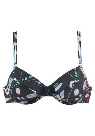 SUNSEEKER, Bikini felső 'Leaves', fekete