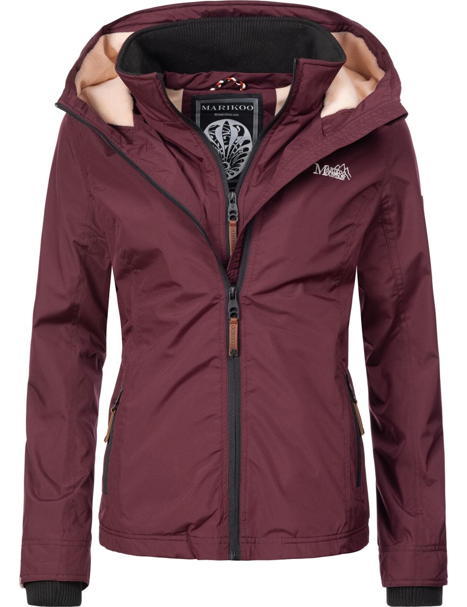 MARIKOO Geacă funcțională Erdbeere  roșu vin