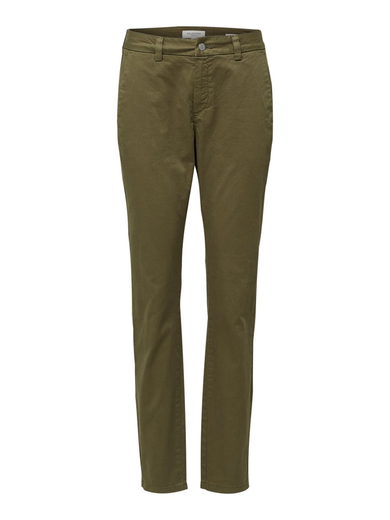 SELECTED FEMME Chino stiliaus kelnės  alyvuogių spalva