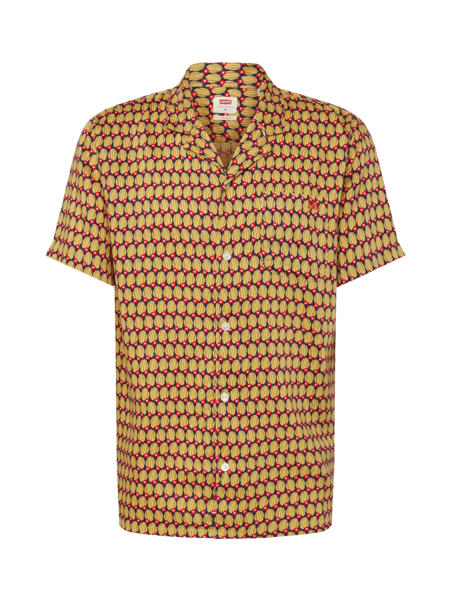 LEVI'S Dalykiniai marškiniai 'CUBANOSHIRTPARROTS'  auksas / raudona / juoda