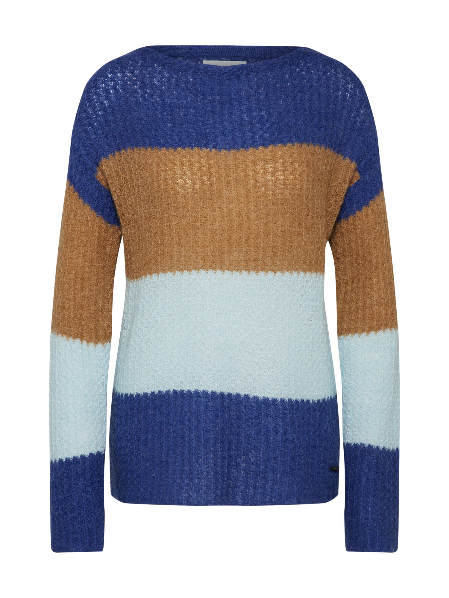 Numph Dames Trui Idina Camel Blauw Wit numph kopen in de aanbieding