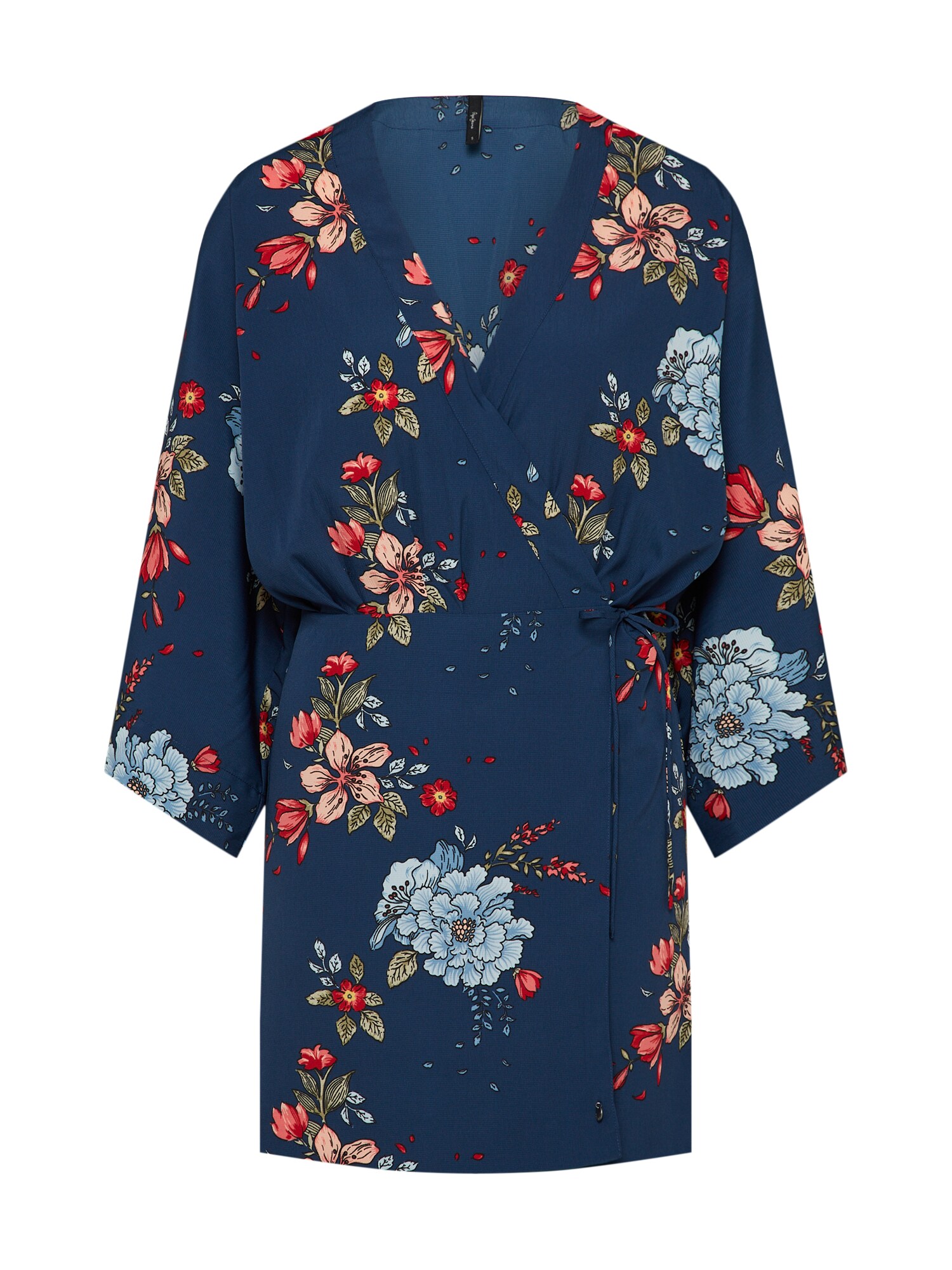 Pepe Jeans Dames Zomerjurk Ainoa Blauw Gemengde Kleuren pepe jeans kopen in de aanbieding