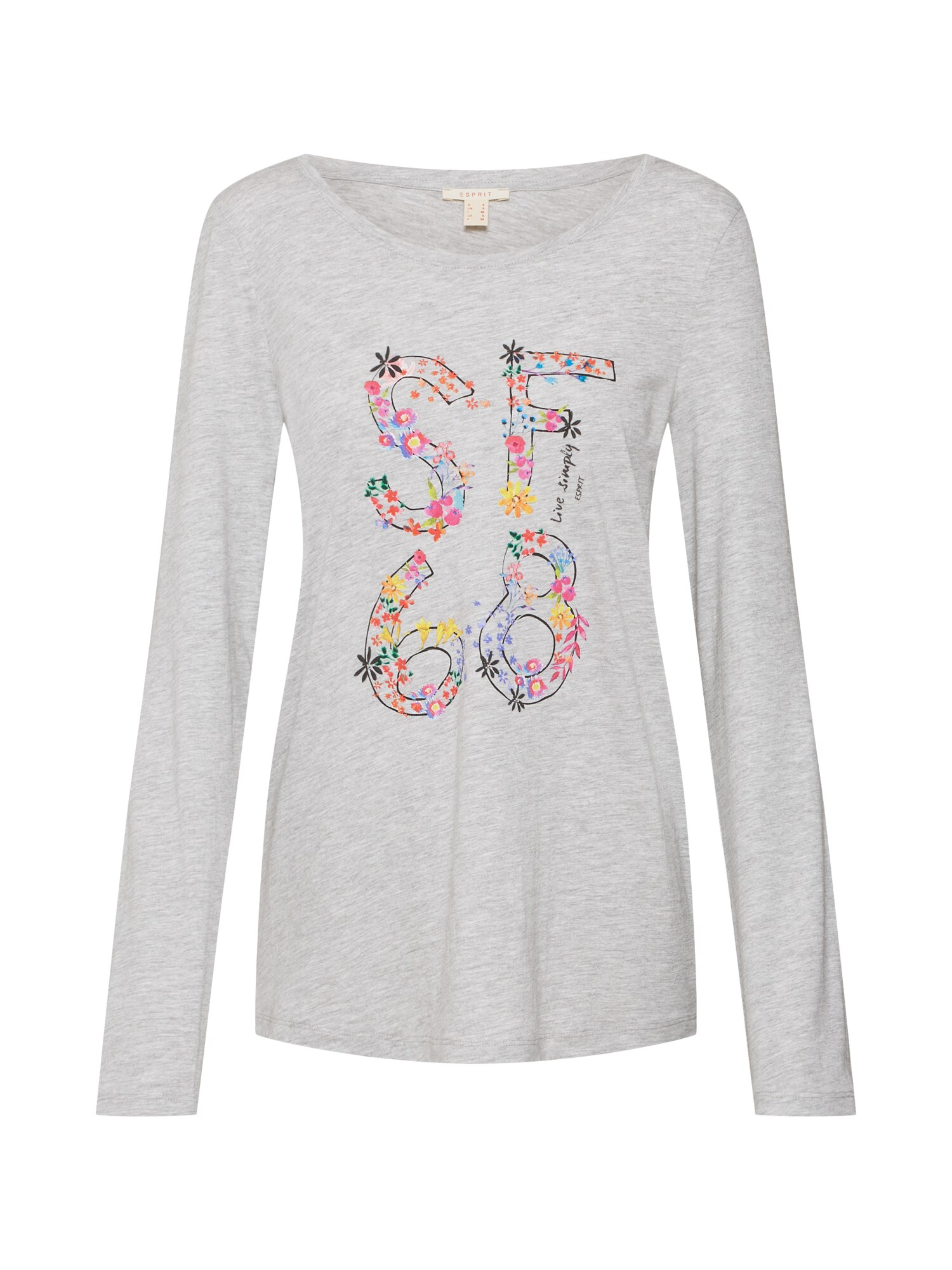 Esprit Dames Shirt Grijs Gemeleerd Gemengde Kleuren esprit kopen in de aanbieding