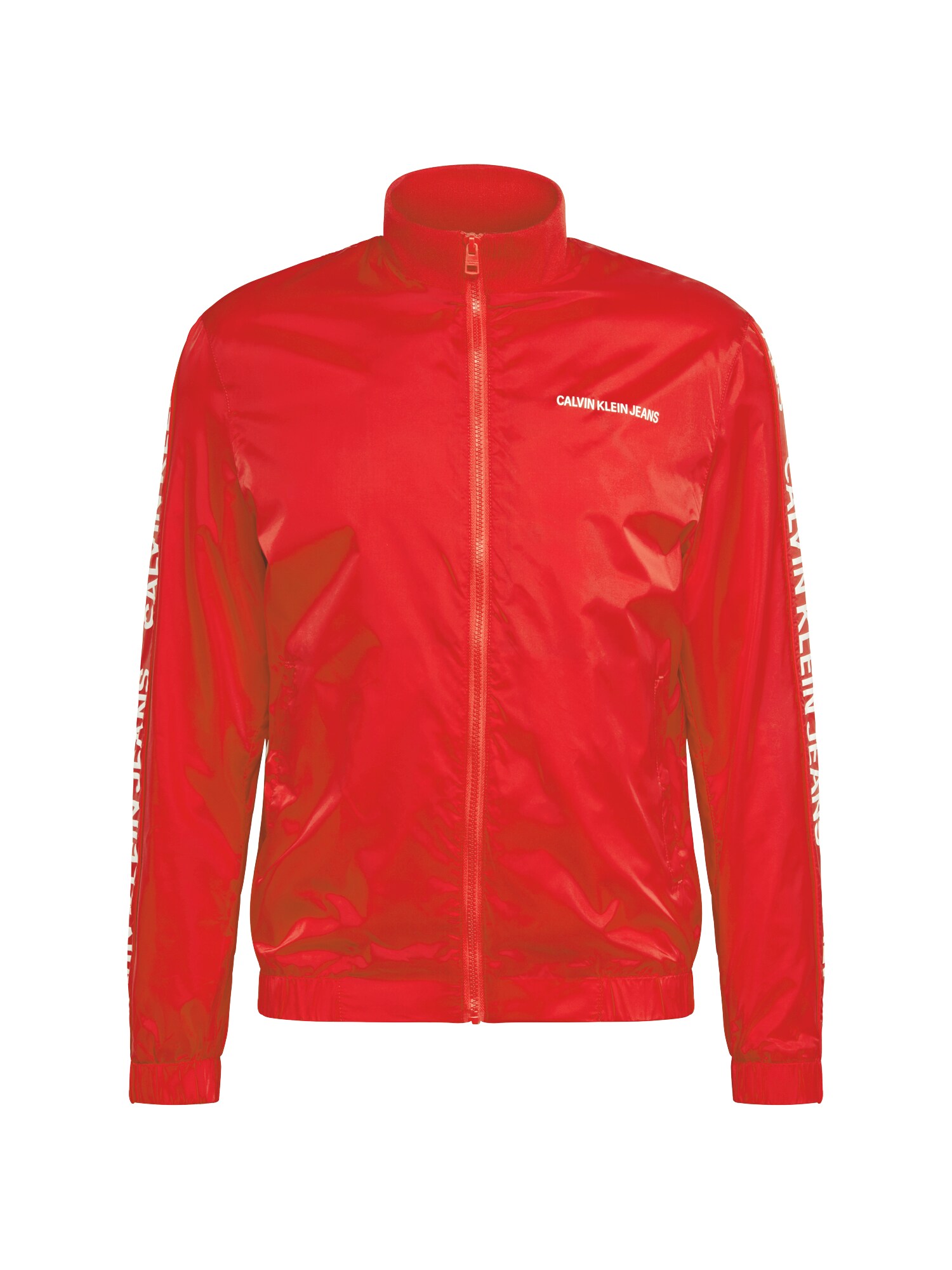 Calvin Klein Jeans Heren Tussenjas Side Logo Truck Rood calvin klein jeans kopen in de aanbieding
