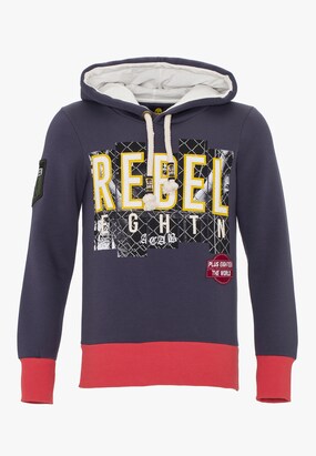 PLUS EIGHTEEN Sweatshirt Geel / Donkerlila / Donkerroze