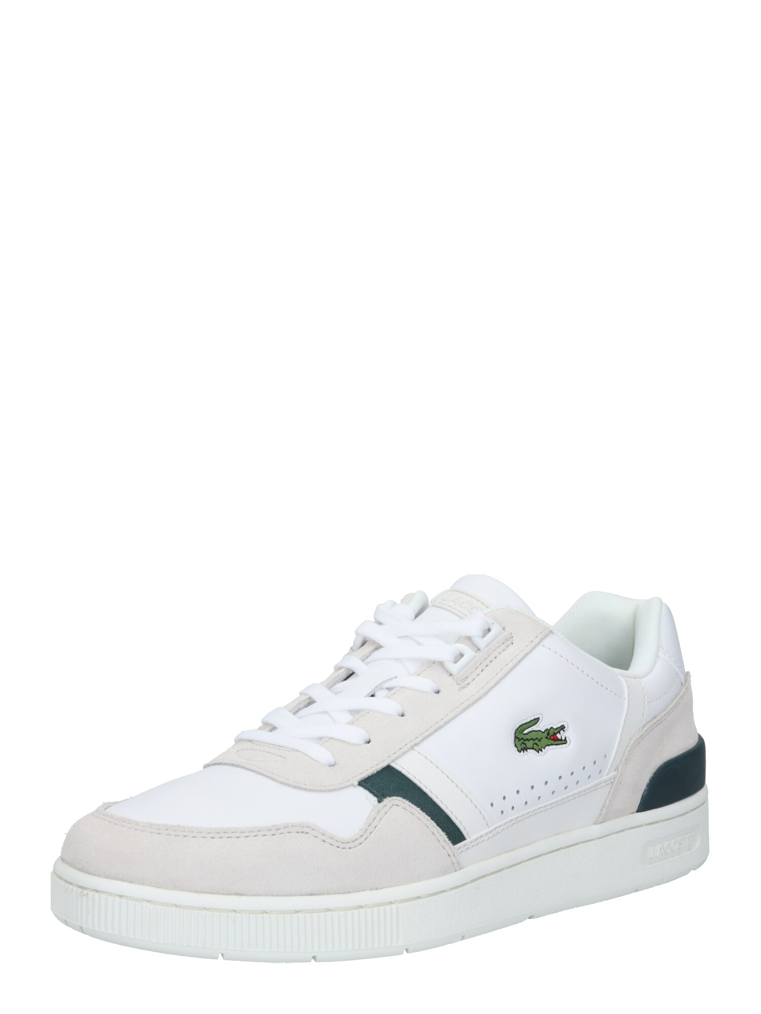 LACOSTE Sportbačiai be auliuko  tamsiai žalia / balkšva