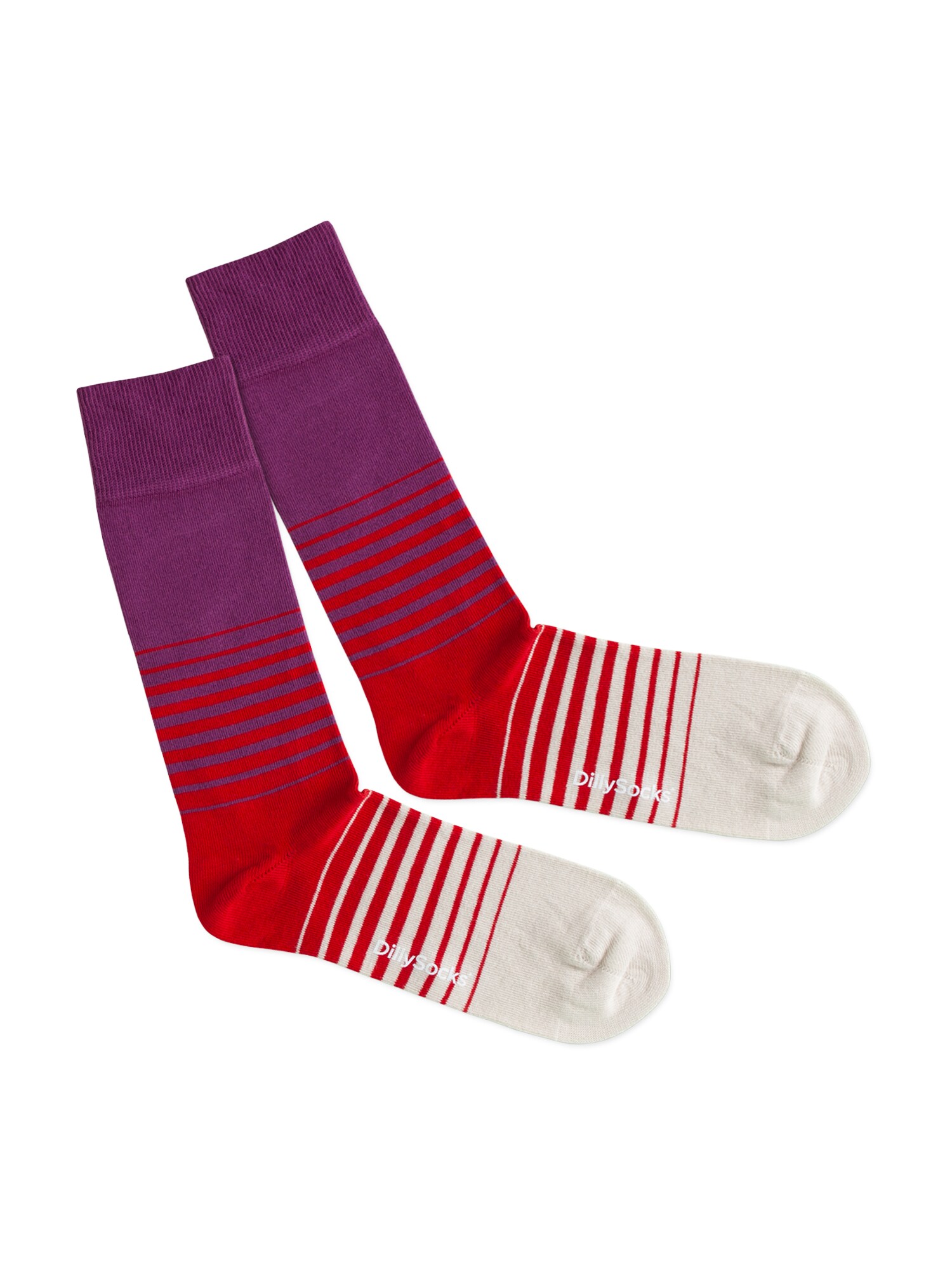 DillySocks Kojinės 'Heat Up'  smėlio / purpurinė / raudona