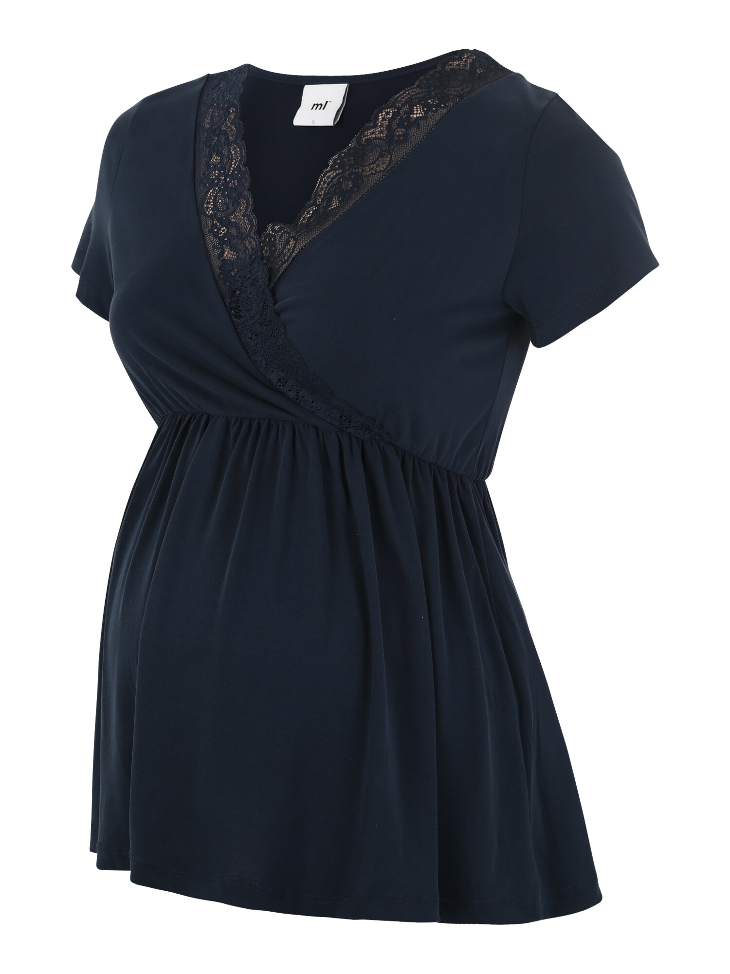 Mamalicious Dames Shirt Mllulu Tess Ss Jersey Top Nf Donkerblauw mamalicious kopen in de aanbieding