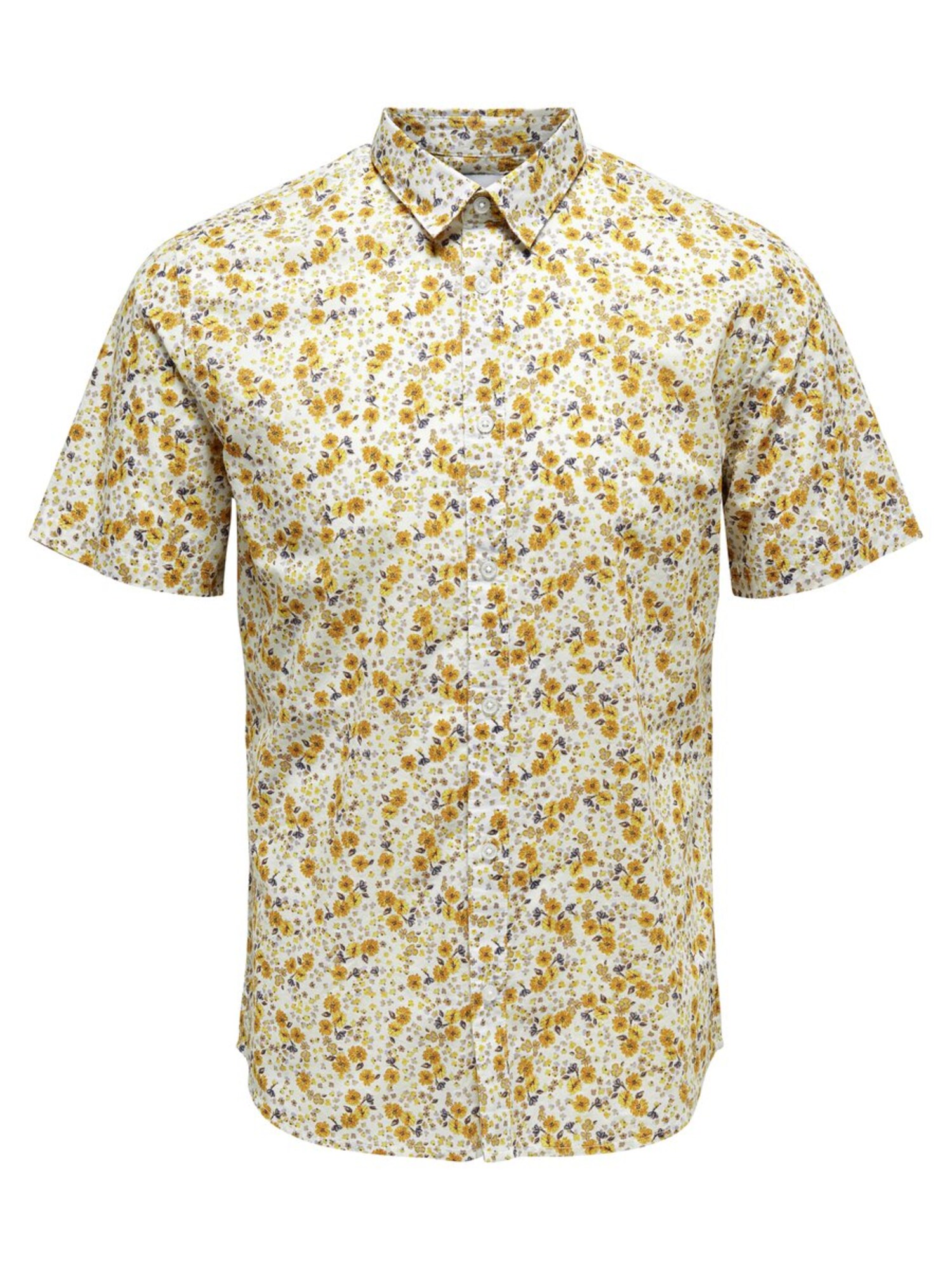 Only Sons Heren Overhemd Geel only sons kopen in de aanbieding