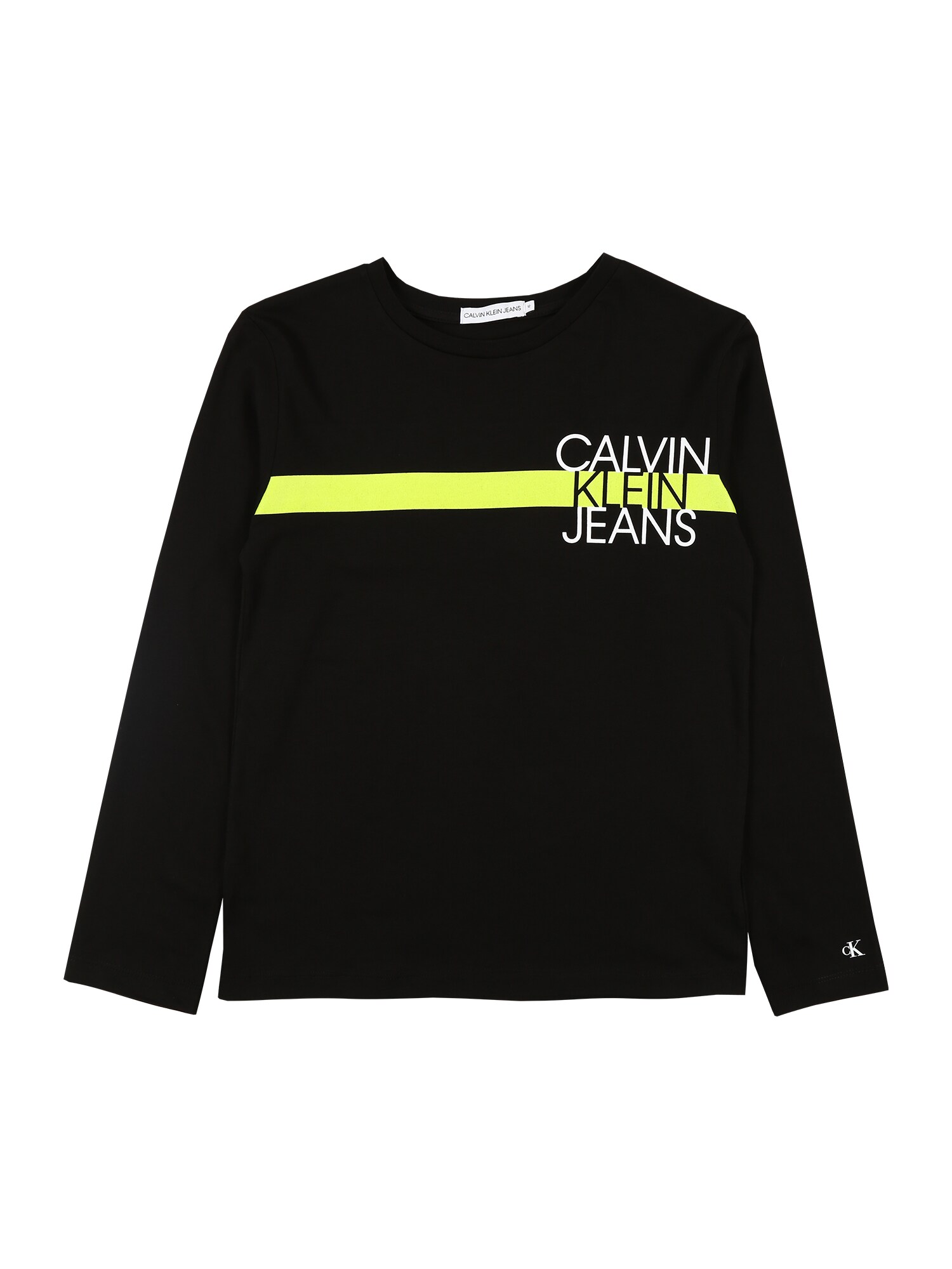 Calvin Klein Jeans Marškinėliai  balta / juoda / geltona