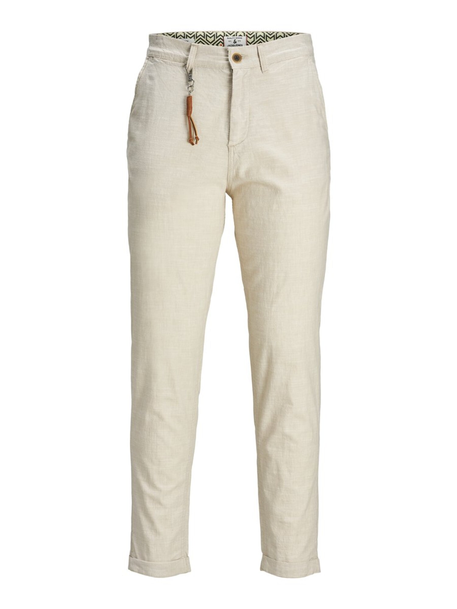 JACK & JONES Chino stiliaus kelnės 'Ace Linen AKM 985'  smėlio