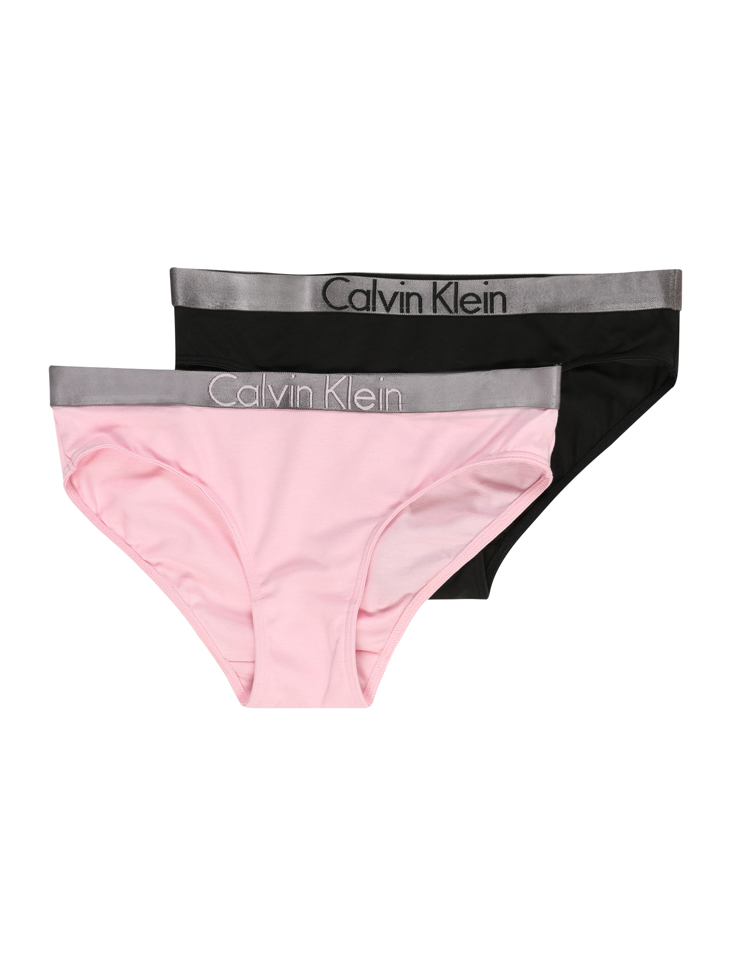 Calvin Klein Underwear Apatinės kelnaitės '2 PACK BIKINI' rožių spalva / juoda