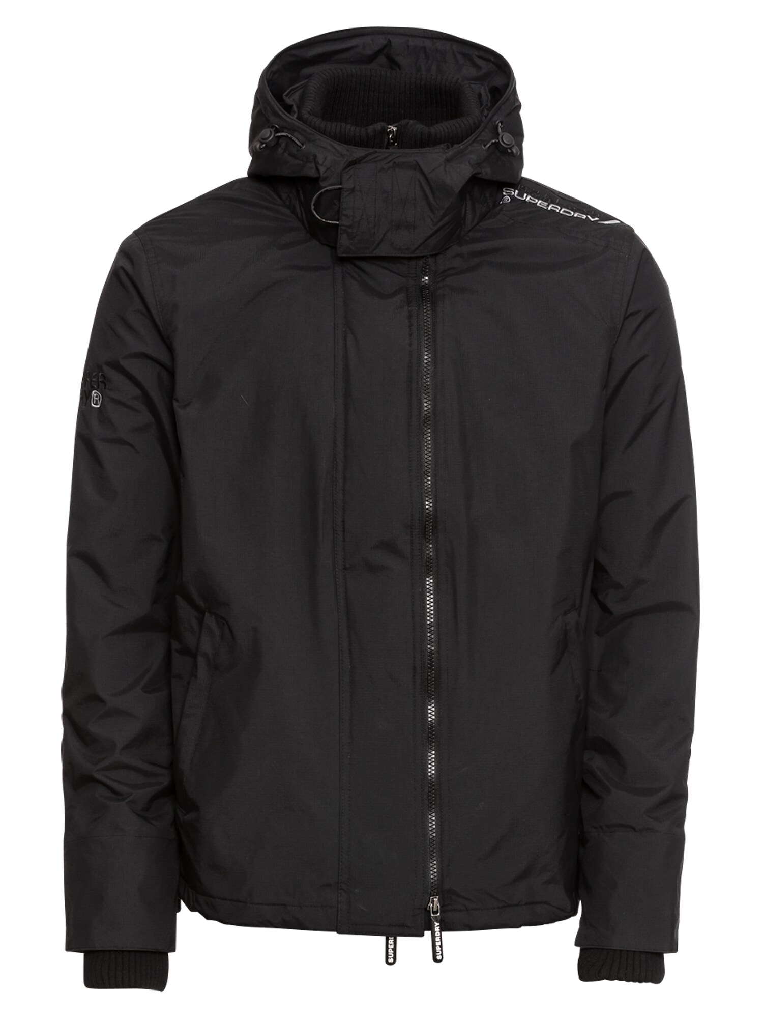 Superdry Heren Tussenjas Arctic Hooded Pop Zip Windcheater Zwart superdry kopen in de aanbieding