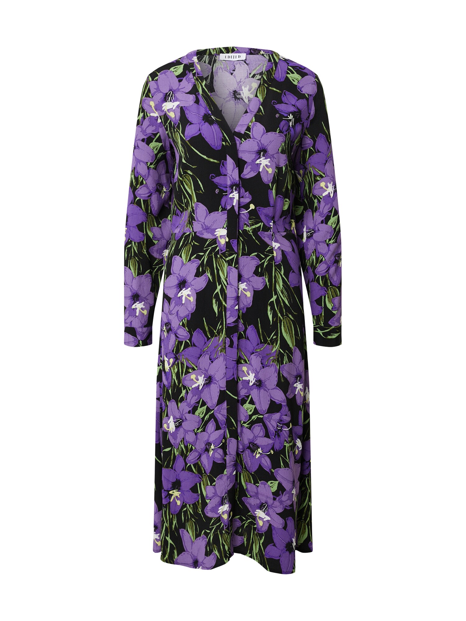 EDITED Palaidinės tipo suknelė 'Sallie'  juoda / purpurinė / žalia