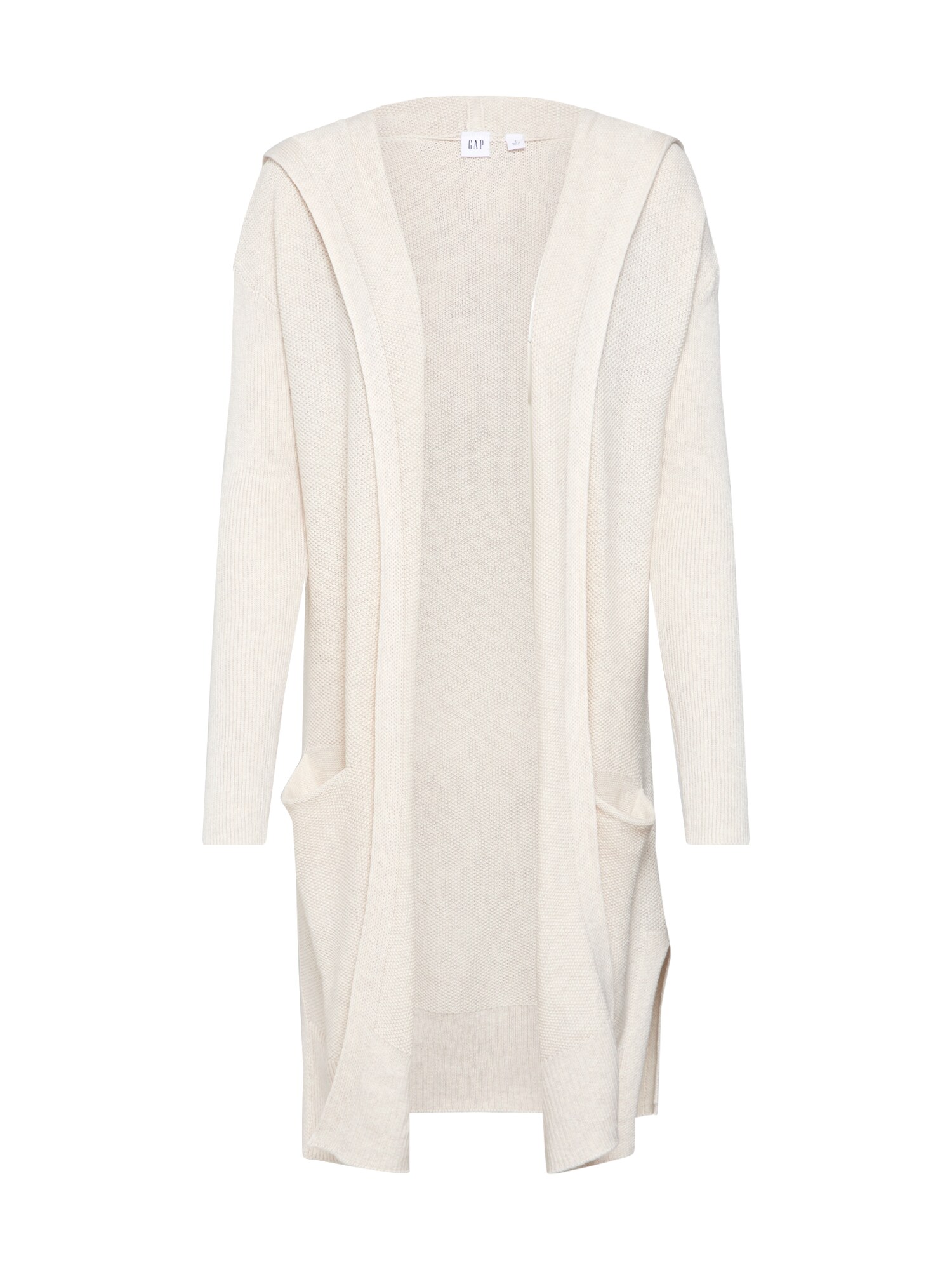 Gap Dames Gebreid Vest Txt Hooded Open 3Rd Creme gap kopen in de aanbieding