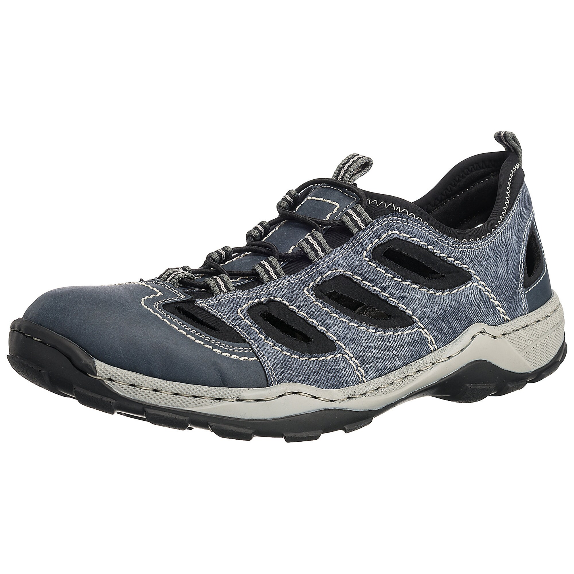 Rieker Heren Sneakers Laag Duifblauw rieker kopen in de aanbieding