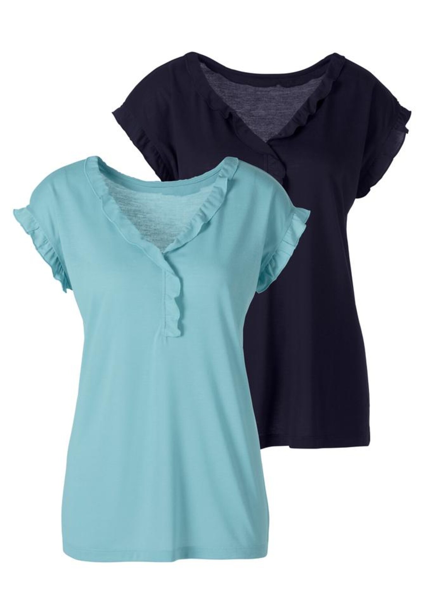 BEACH TIME Marškinėliai  turkio spalva / tamsiai mėlyna
