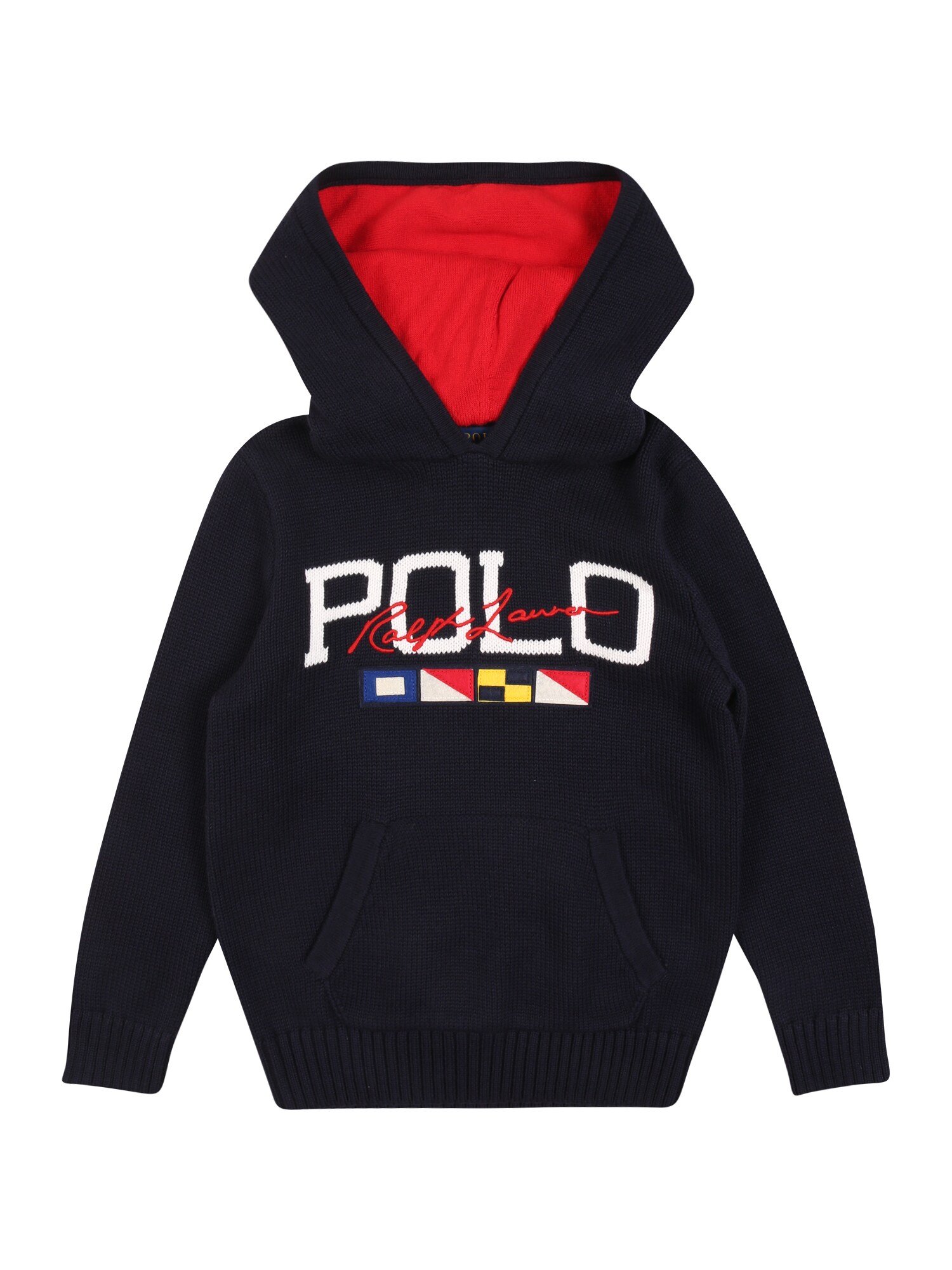 POLO RALPH LAUREN Megztinis be užsegimo  tamsiai mėlyna / balta / raudona
