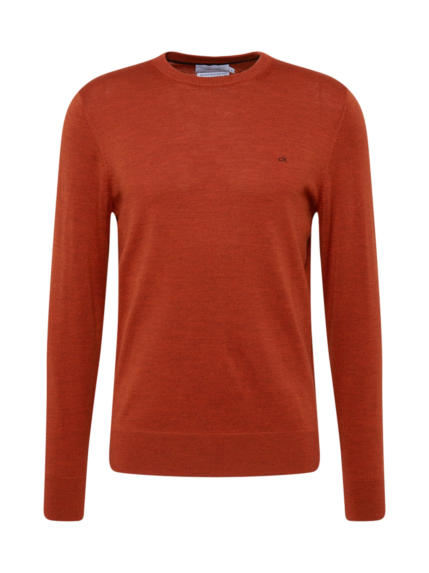 Calvin Klein Megztinis 'SUPERIOR WOOL CREW NECK SWEATER'  tamsiai oranžinė