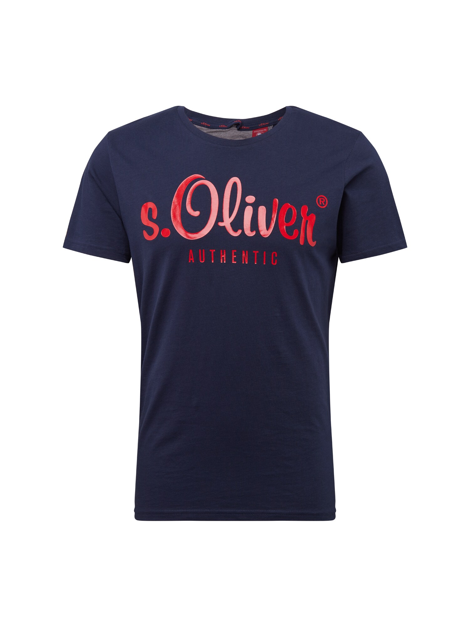 S.Oliver RED LABEL T-Shirt nachtblau / rostbraun