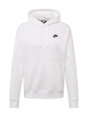 Nike Sportswear Sweatshirt ‘Club Fleece’ Zwart / Wit