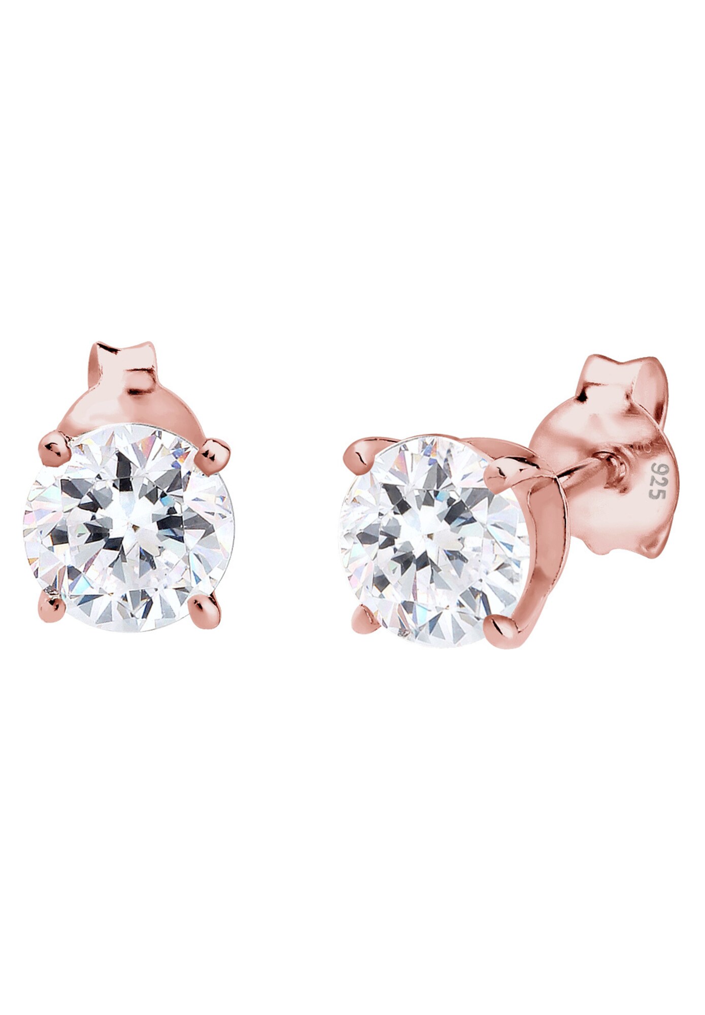 Elli Oorbellen Rose-goud / Wit