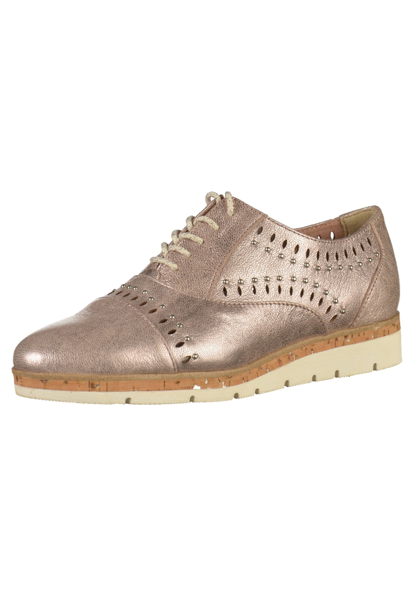 Marco Tozzi Dames Veterschoen Rose Goud marco tozzi kopen in de aanbieding