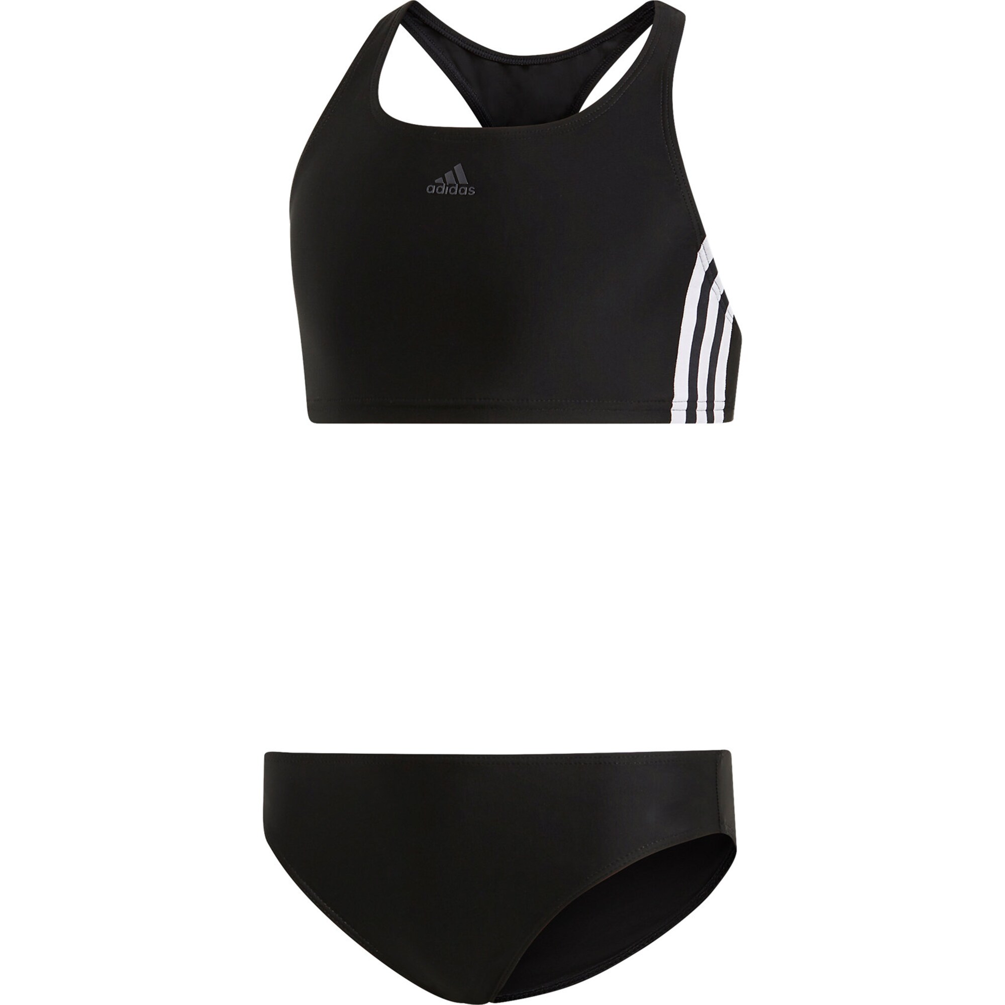 ADIDAS PERFORMANCE Sportinis maudymosi kostiumėlis 'Fit 2PC 3S'  juoda / balta