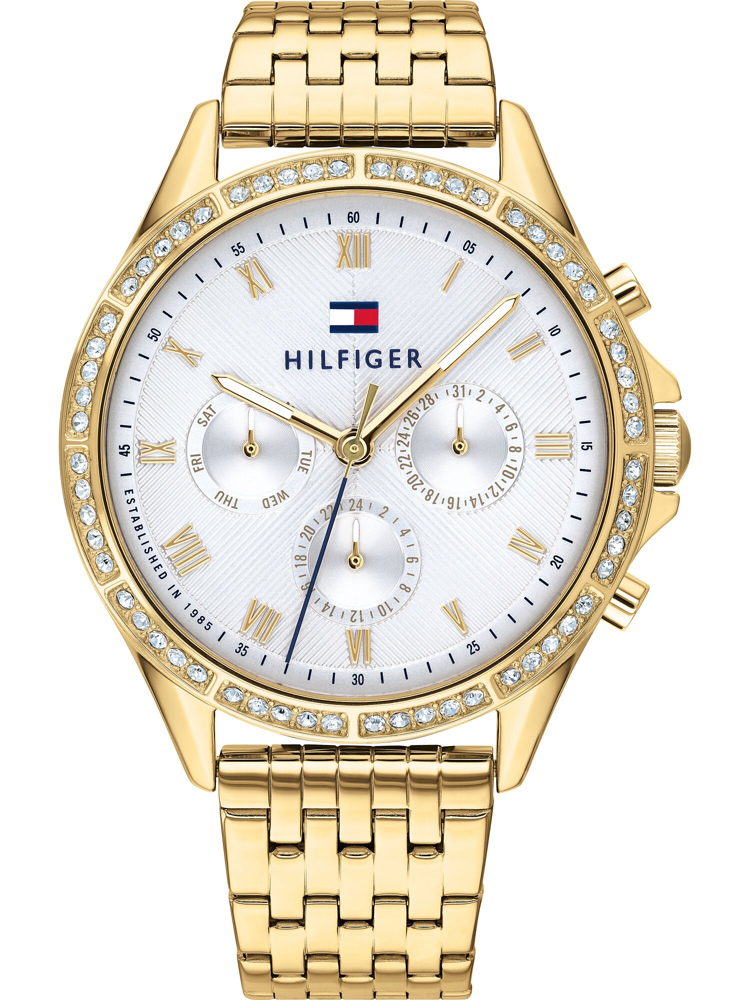 TOMMY HILFIGER Ceas analogic  auriu / alb