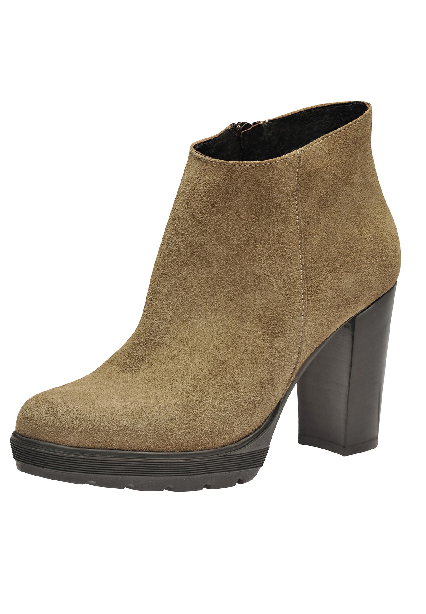 Evita Dames Enkellaarsje Beige evita kopen in de aanbieding