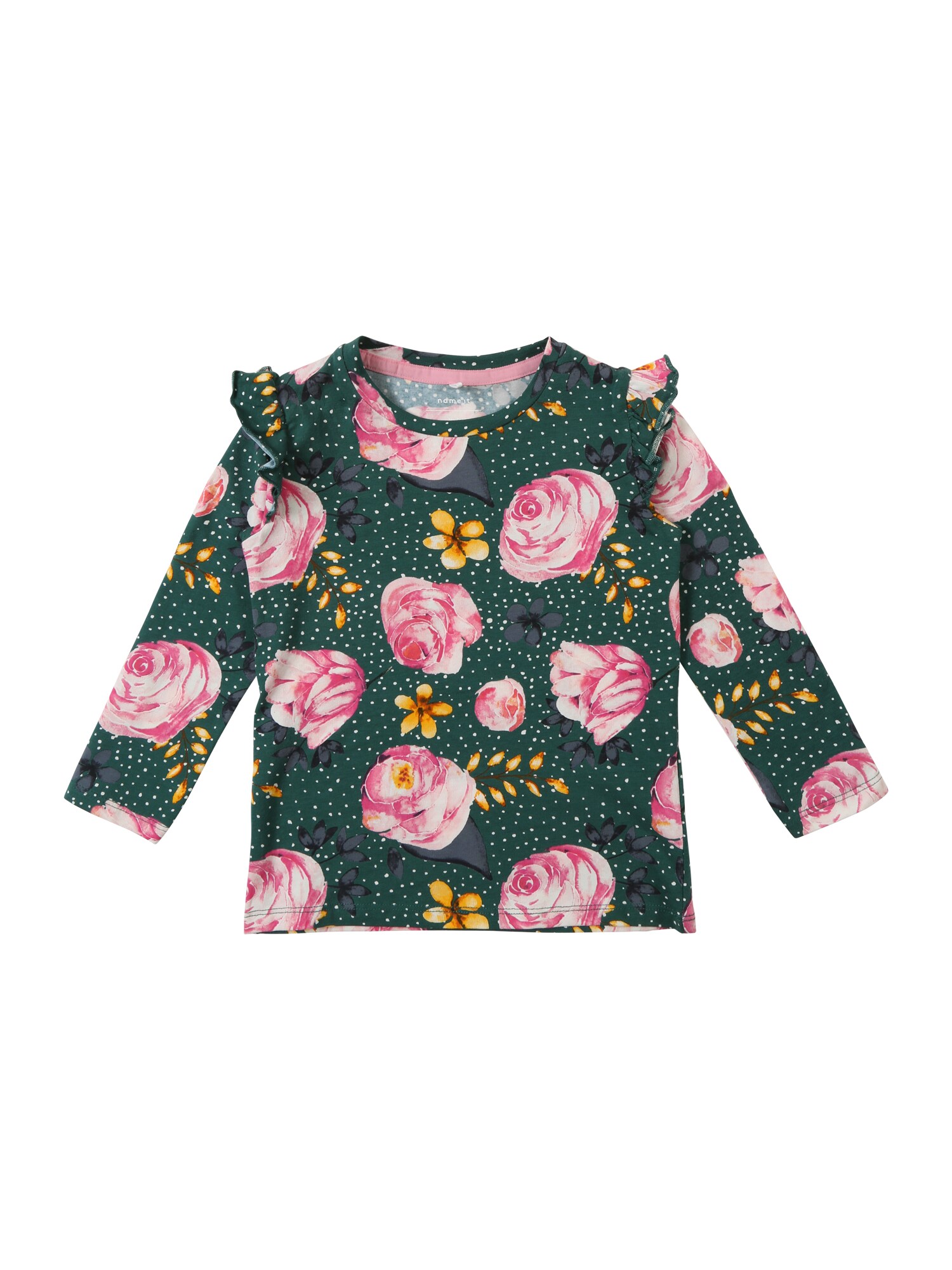 Name It Meisjes Blouse Nmfkuni Ls Top Groen Pink name it kopen in de aanbieding