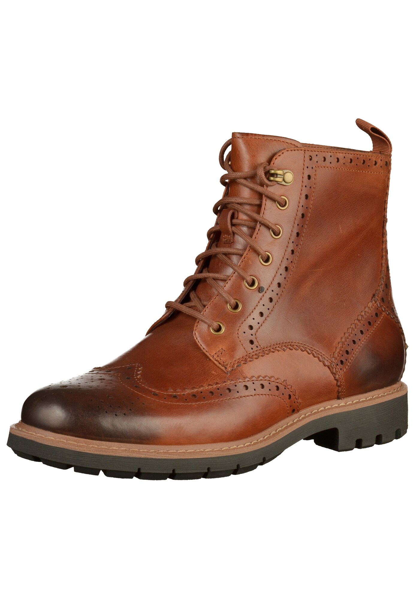 CLARKS Auliniai batai su raišteliais 'Batcombe Lord'  tamsiai ruda / karamelės