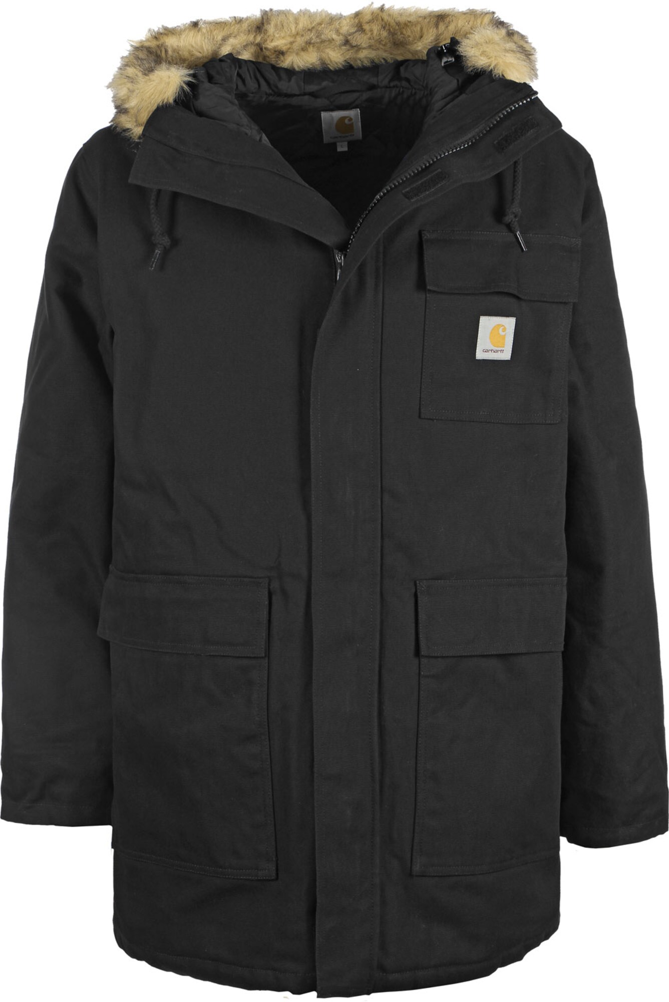 Carhartt Wip Heren Winterparka Siberian Zwart carhartt wip kopen in de aanbieding