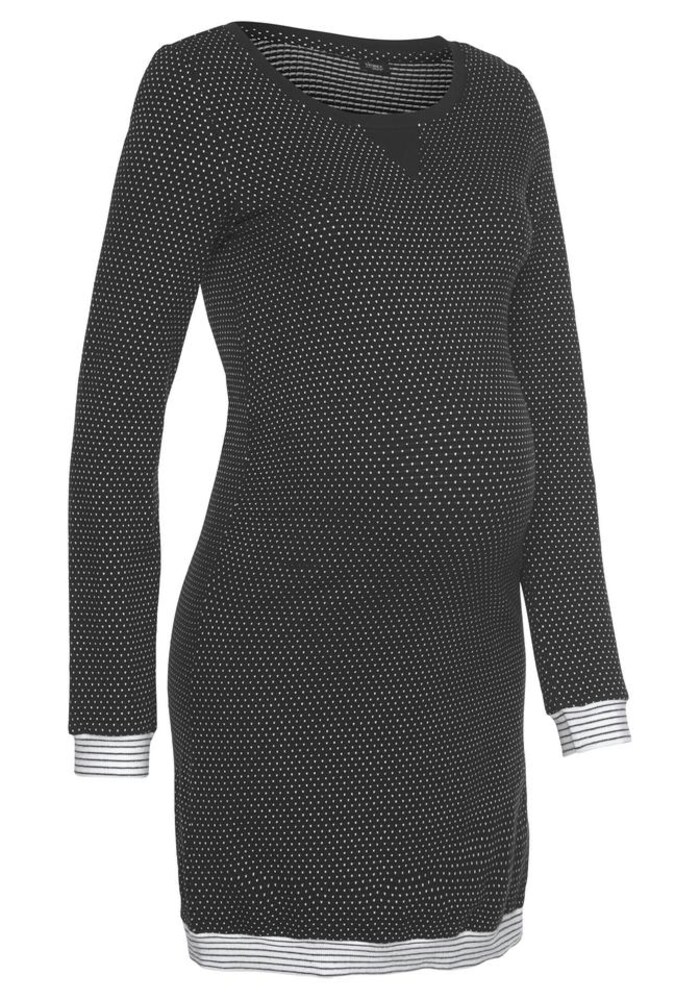 VIVANCE Umstand Nachthemd Damen Größe L/XL grau / weiß