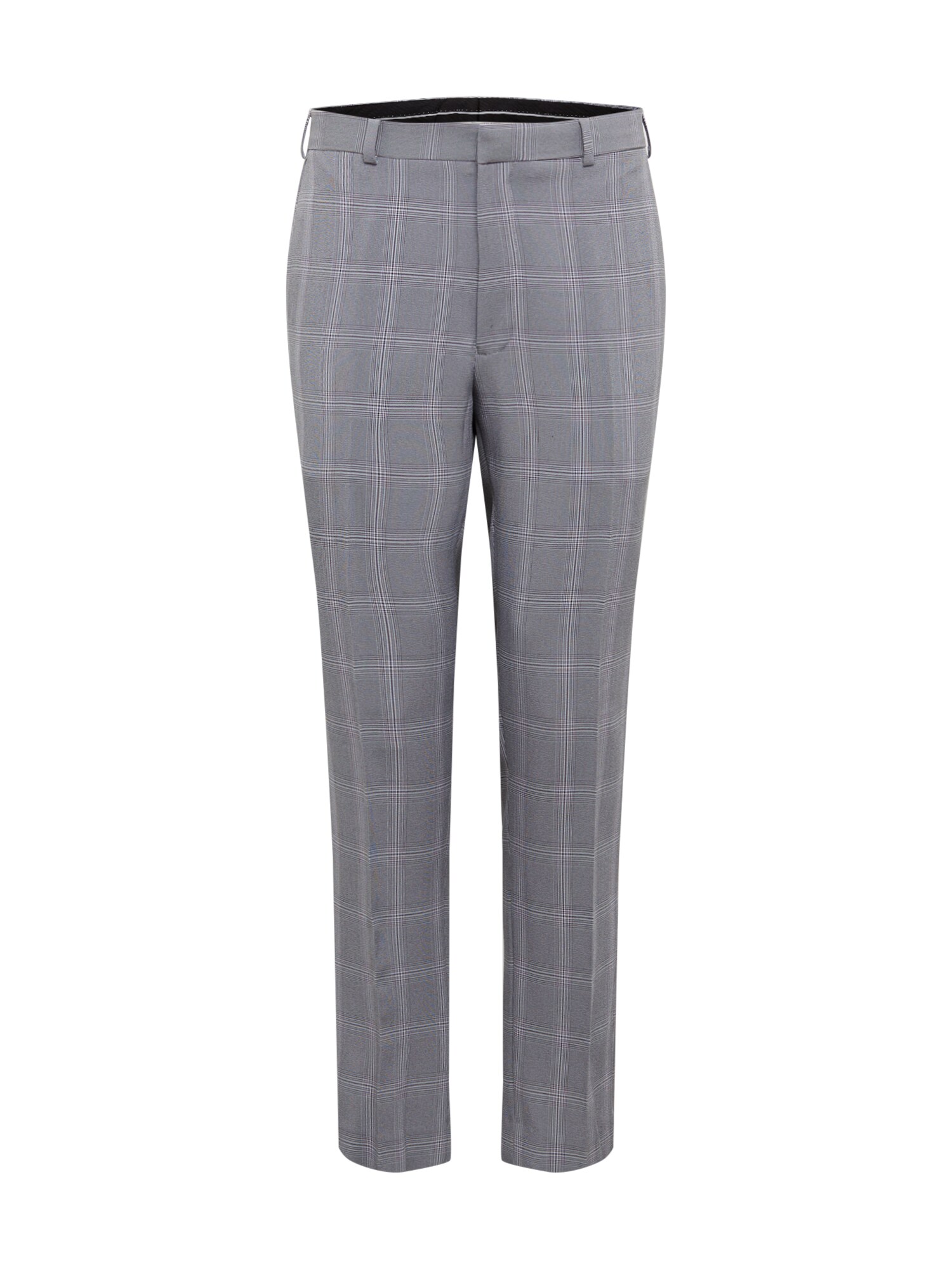 BURTON MENSWEAR LONDON Chino stiliaus kelnės 'LIGHT GREY GRAPHIC CHECK'  pilka