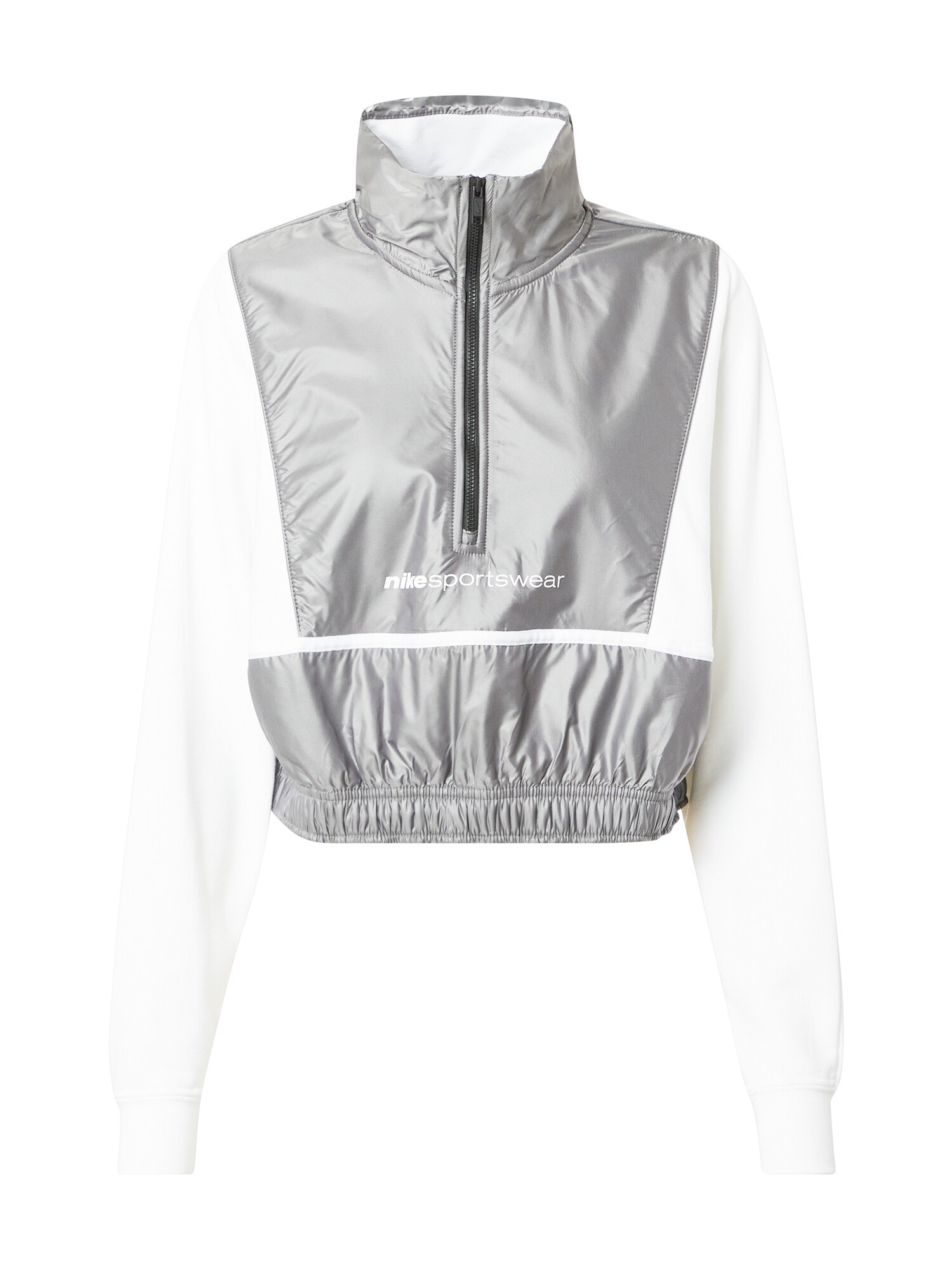 Nike Sportswear Megztinis be užsegimo 'ARCHIVE RMX'  balta / sidabro pilka